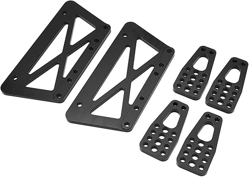 Miniatura 4 de Juego de placas de elevación de chasis RC, juego de placas de elevación de chasis duradero para AXIAL SCX10 para automóvil RC 1/10 (negro)