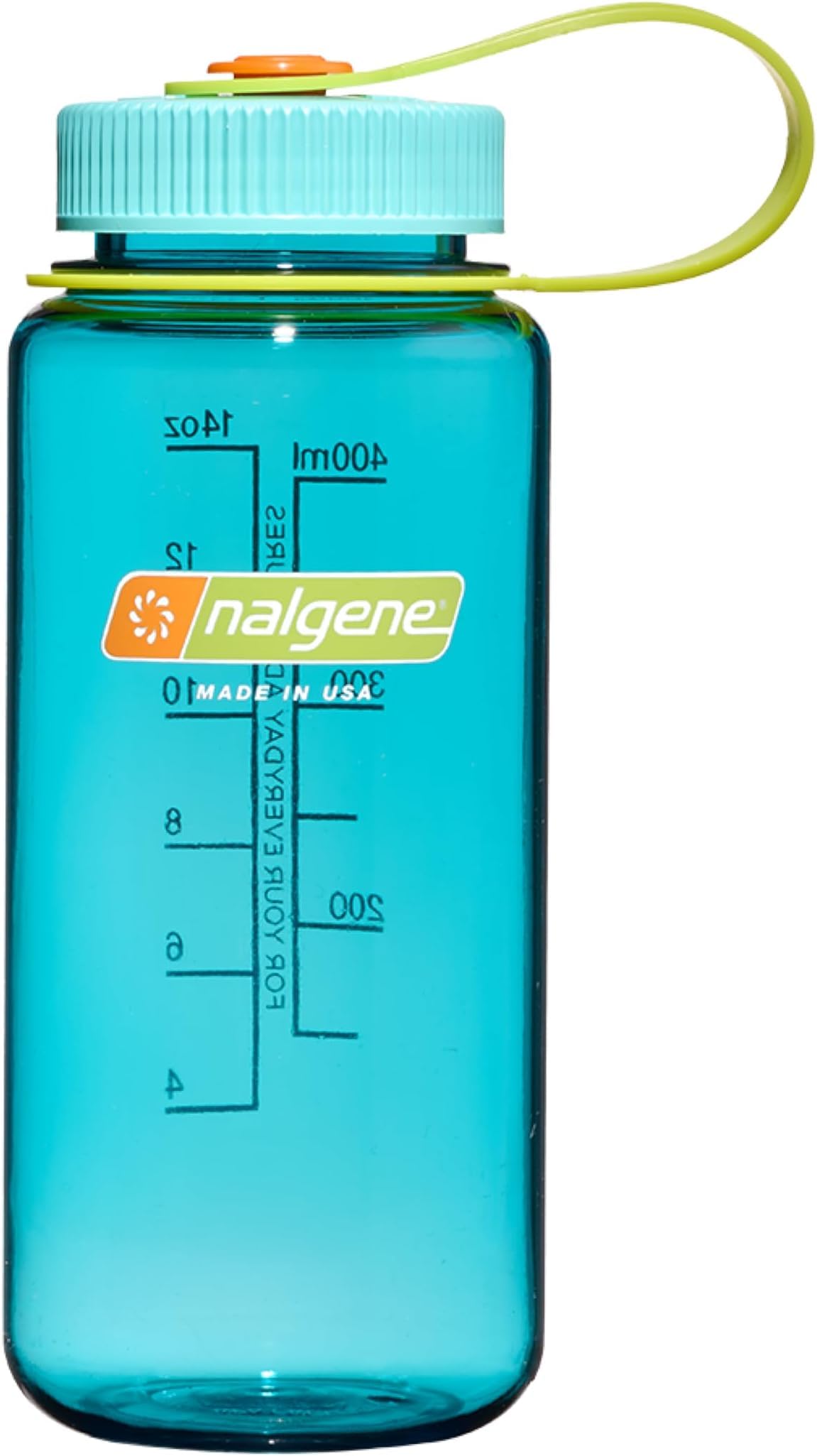 Nalgene Sustain Tritan BPA-Free Water Bottle Made with Material Derived From 50% Plastic Waste (using ISCC certified mass balance), 16 OZ, Wide Mouth, Cerulean (Pack of 6)
