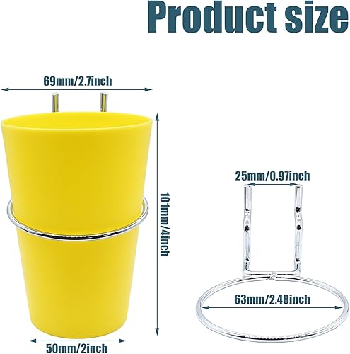 Miniatura 3 de Paquete de 6 recipientes para tablero de clavijas con cubos de almacenamiento, tarros, organizador de tazas para banco de trabajo, herramientas de