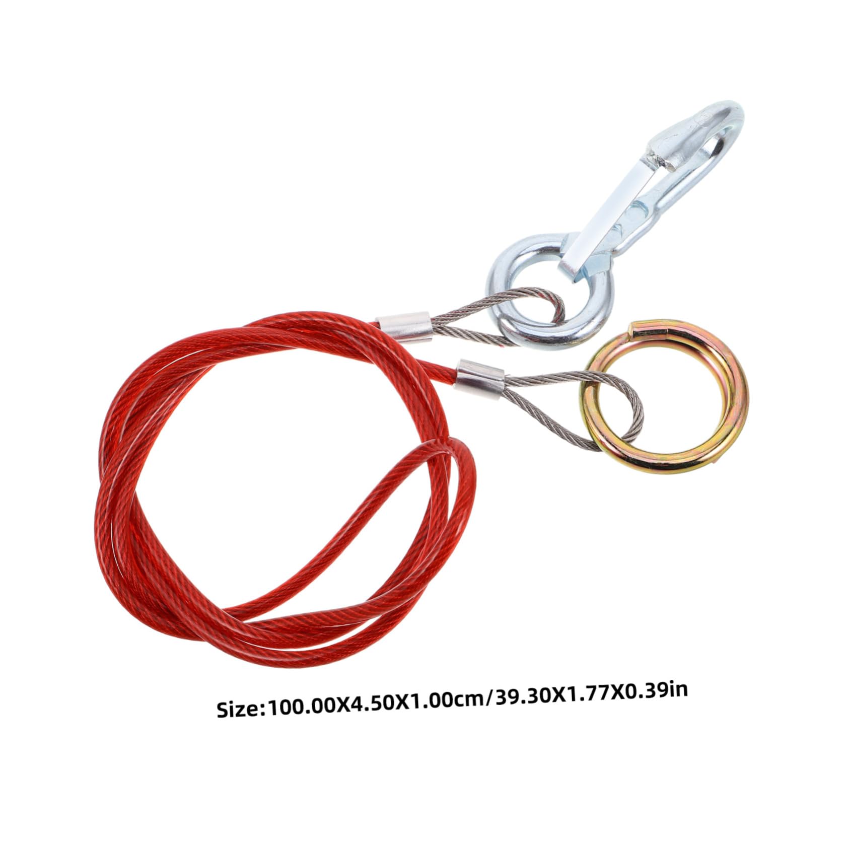 SOESFOUFU Trailer Towing Rope 1m/3.28ft Breakaway Cable Heavy Duty Stainless Steel for Trucks