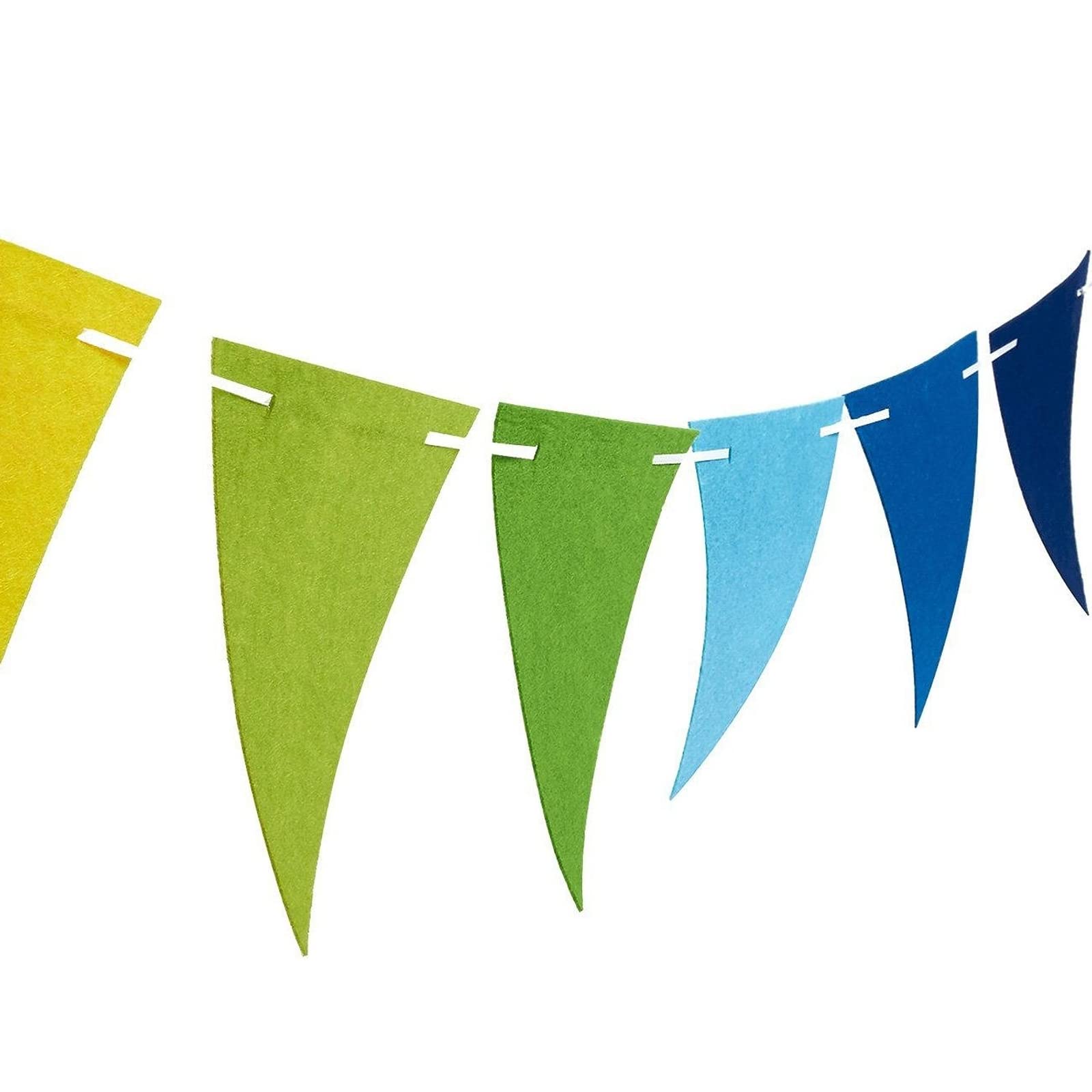Happy Birthday Banner und mehrfarbige Wimpelkette Set, Filz Party Dekorationen, insgesamt 4 Stück