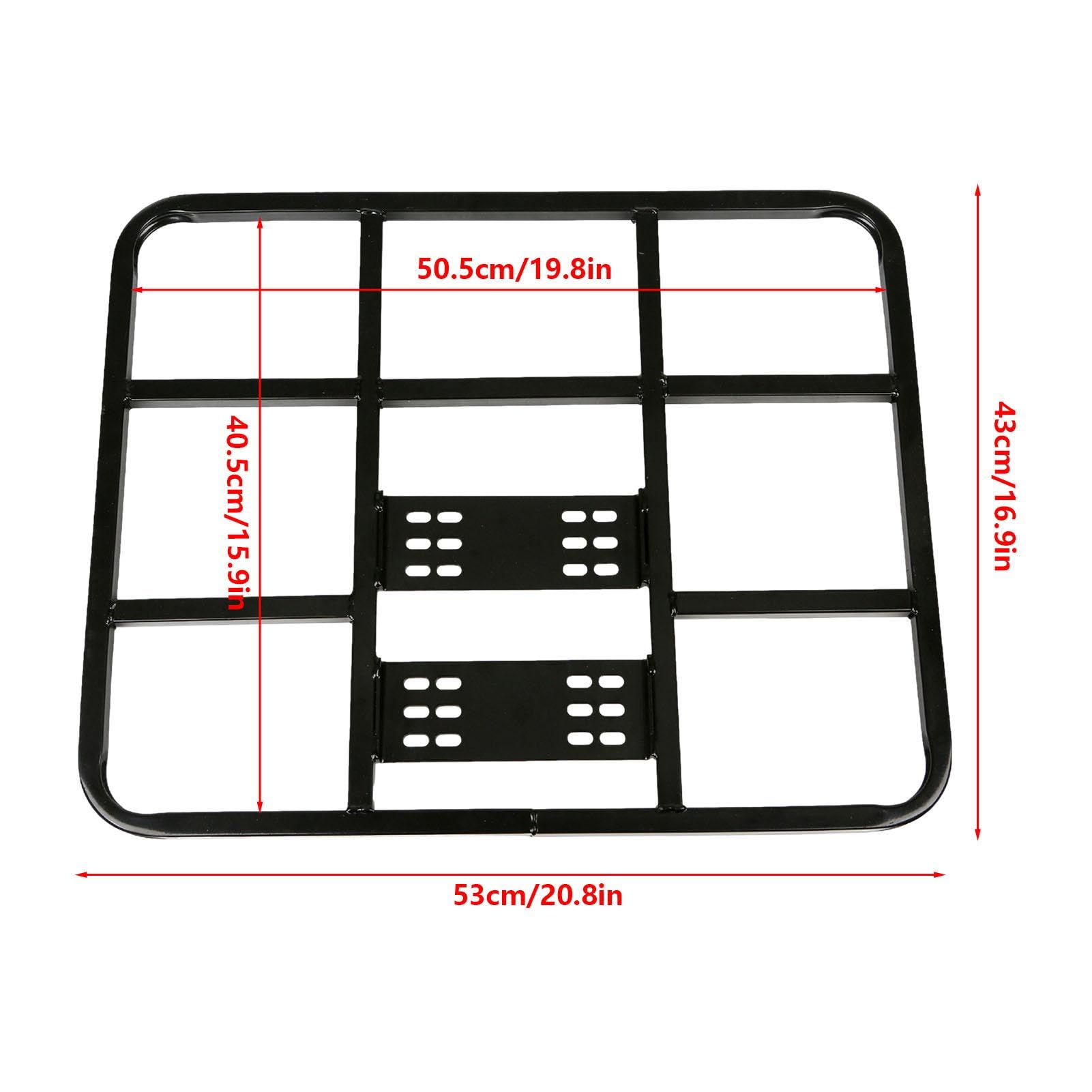 Portapacchi auto – Portapacchi bicicletta | Uniiversal Metallo Portabici | Cargo Carrier, ad alta resistenza per veicoli elettrici Takeaway Box Supporto per bici da corsa a due ruote