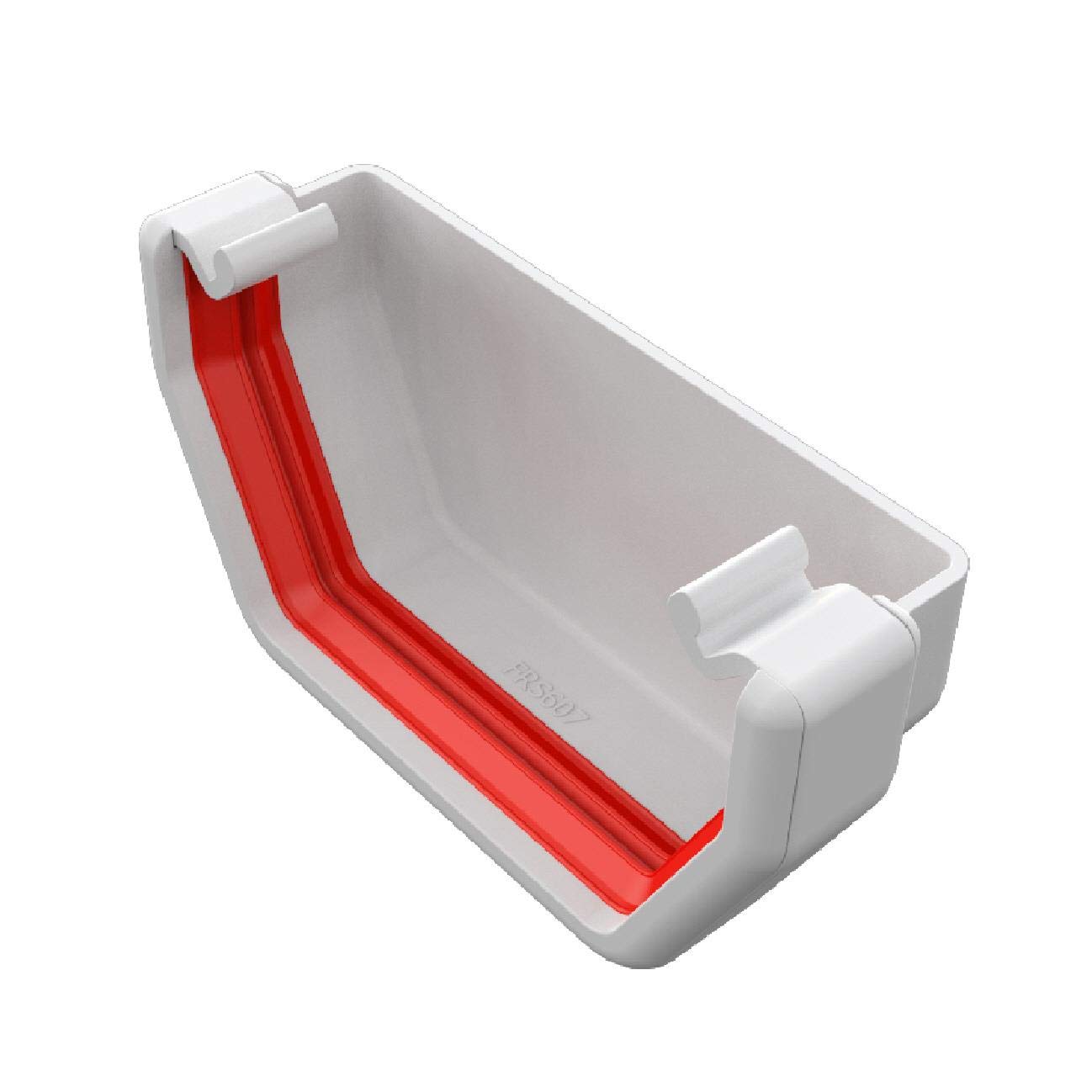 Freeflow White Square Gutter External Stop End, 114Mm Rain Water Systems