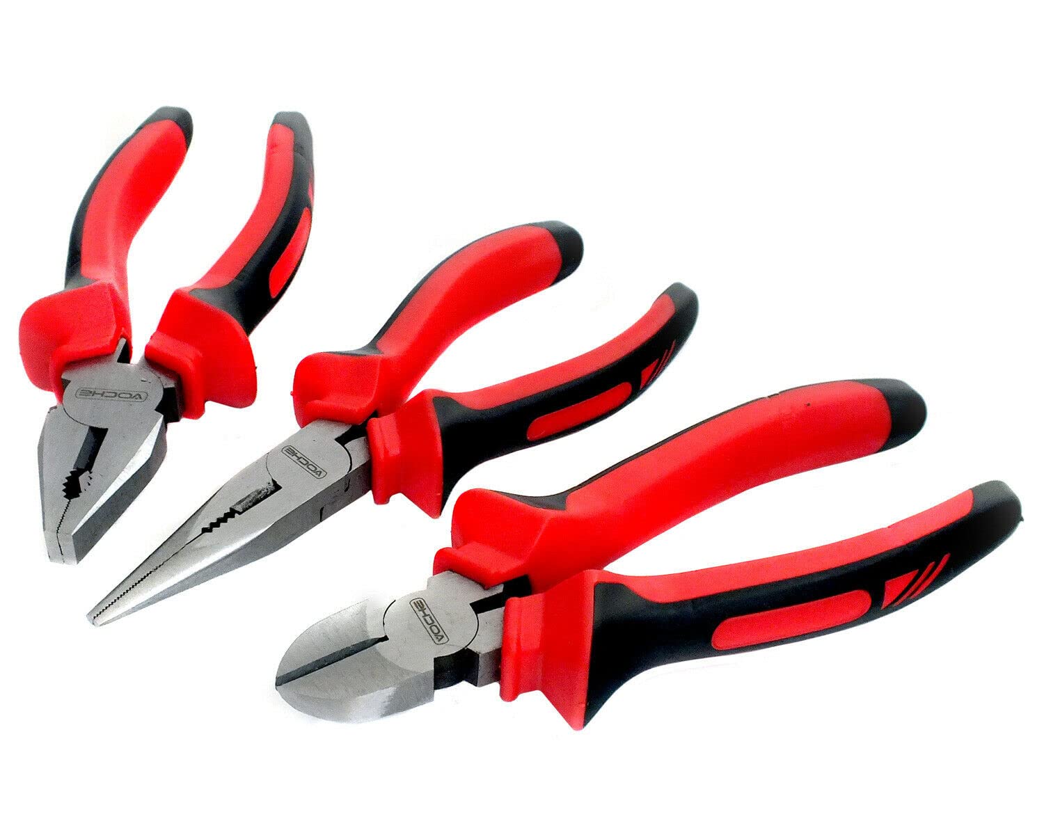 Voche Heavy Duty 150mm 6" Combination Long Nose Side Cutter Pliers Set 3PC