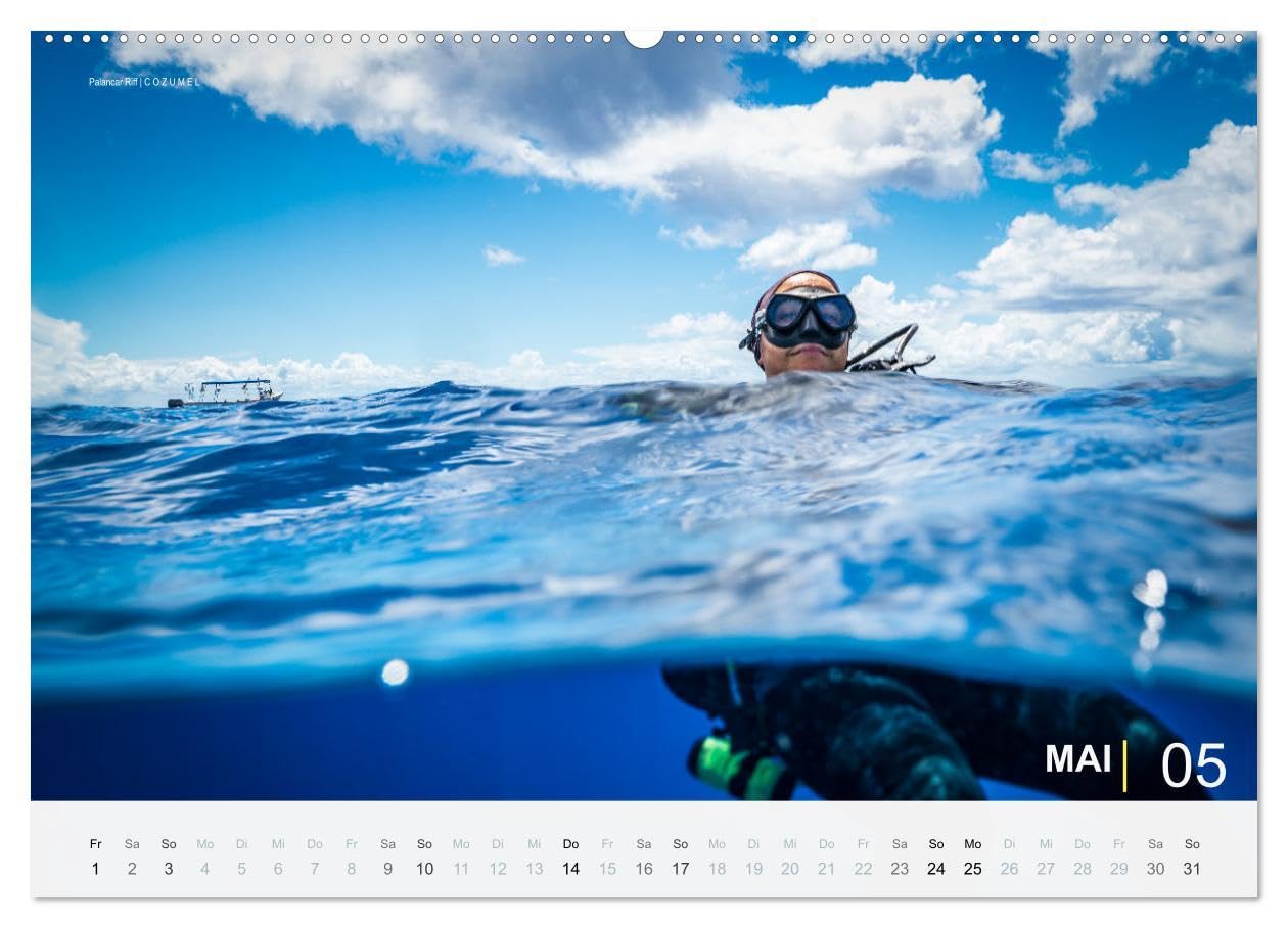 Einfach Tauchen - Wunderbare Tauchplätze und Korallenriffe (Wandkalender 2026 DIN A2 quer), CALVENDO Monatskalender: Farbenfrohe Unterwasserfotos der beliebtesten Reisezielen für Taucher.