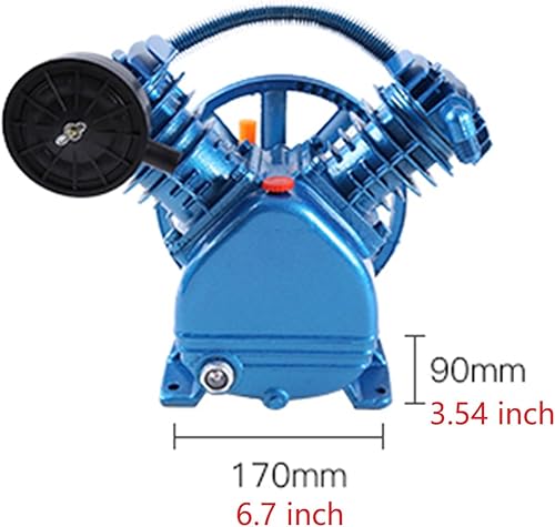 Miniatura 3 de Cabezal de Bomba de Compresor de Aire 175PSI 5.5HP Cabezal de Bomba de Compresor de Aire de Cilindro Doble 4KW Doble Etapa Universal Bajo Consumo de