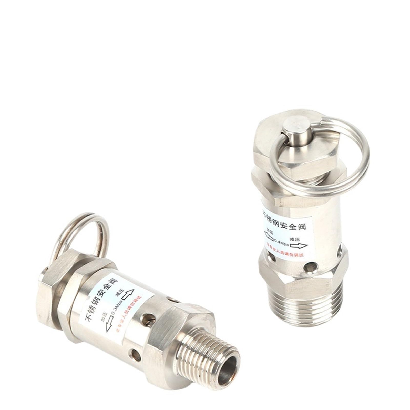 Válvula de Seguridad Sanitaria Inox 304 1/4-1/2" BSPT 0.5-10 Bar