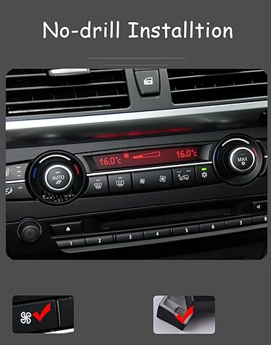 Miniatura 4 de Moonlinks Botón de velocidad del ventilador de repuesto para interruptor de ventilador de control de calentador de CA para BMW X5 E70 2006-2013BMW