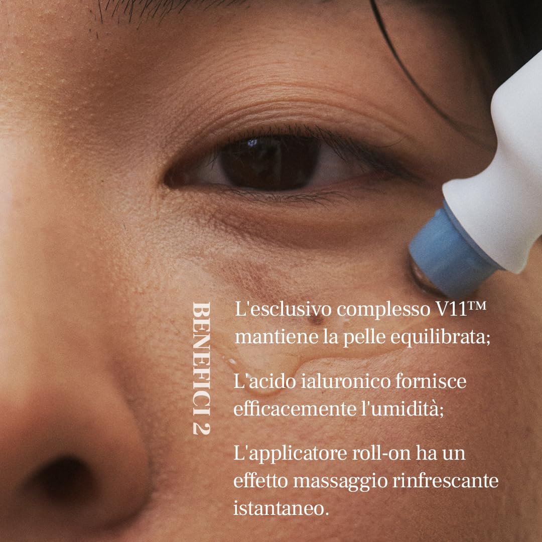 VILLAGE 11 FACTORY Siero occhi alla caffeina (10 ml) soluzione di caffeina 10%, esapeptide-8, niacinamide, trattamento elasticizzante, antirughe, occhiaie Hydro Boost Caffeine Eye Serum