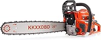 KKXXDBD 58CC Gas Chainsaw 20 Inch Bar - 3.5HP Powerful Engine, Low-Kickback Chain for Tree Trimming, Firewood Cutting