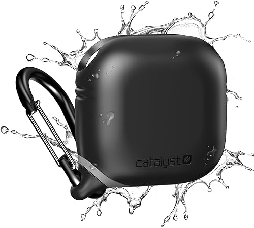 Catalyst Funda impermeable para AirPods 4  Funda de protección contra caídas para Apple AirPods de 4 generación con mosquetón, funda de silicona de