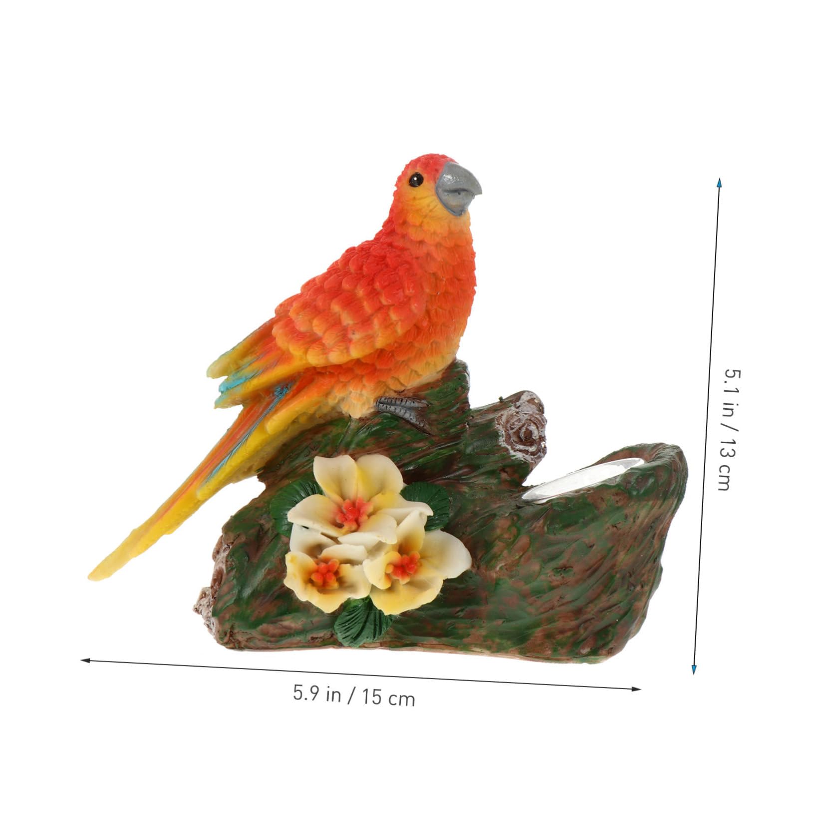 BEBEMOKO Cute Cartoon Bird Solar Resin Lamp LED Decorative Landscape Light for Garden Patio and Home for Outdoor Ambiance Bird Figurine Garden Decor