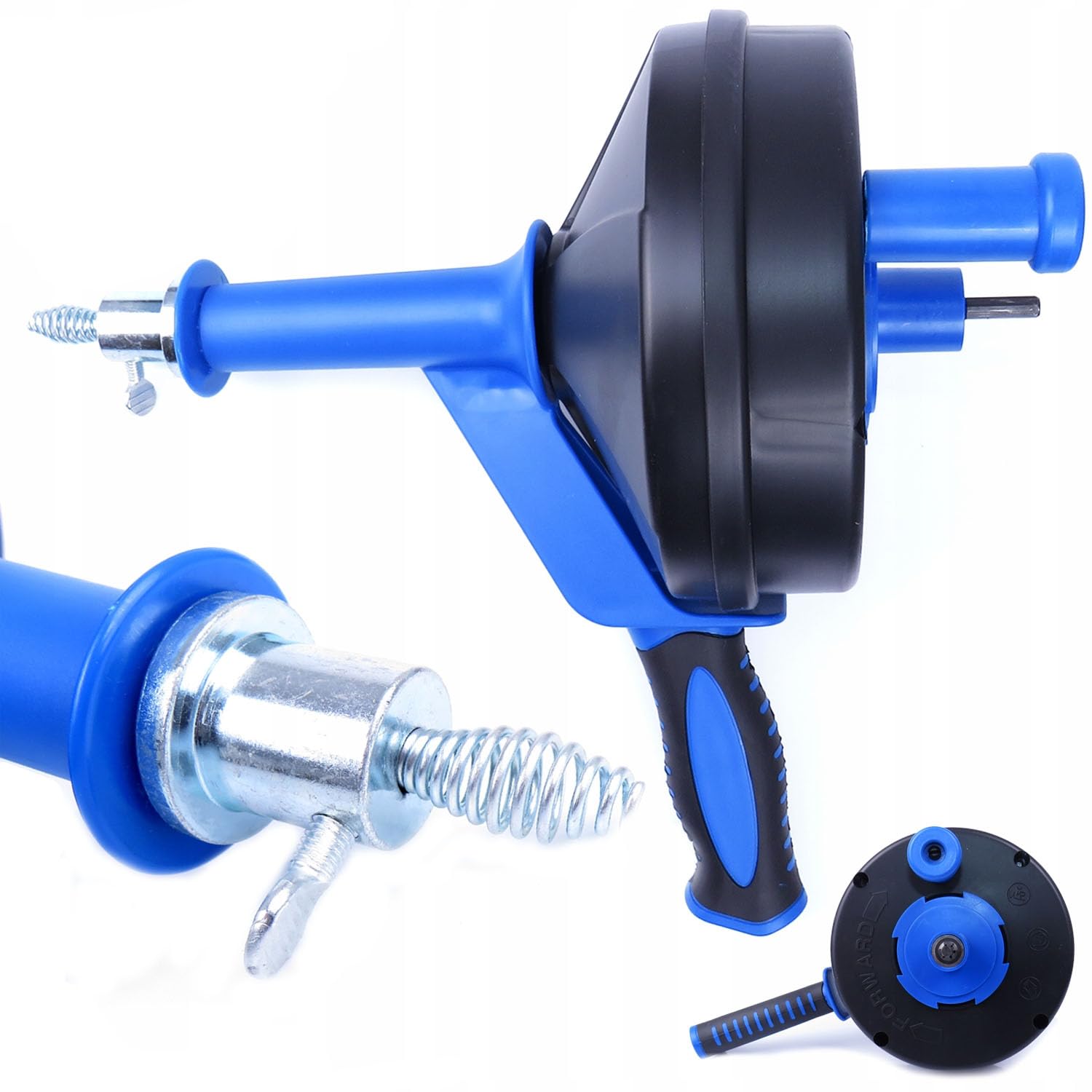 7.6M Drain Unblocker Flexible Rod Auger Snake Pipe Cleaner Plumbing Tool