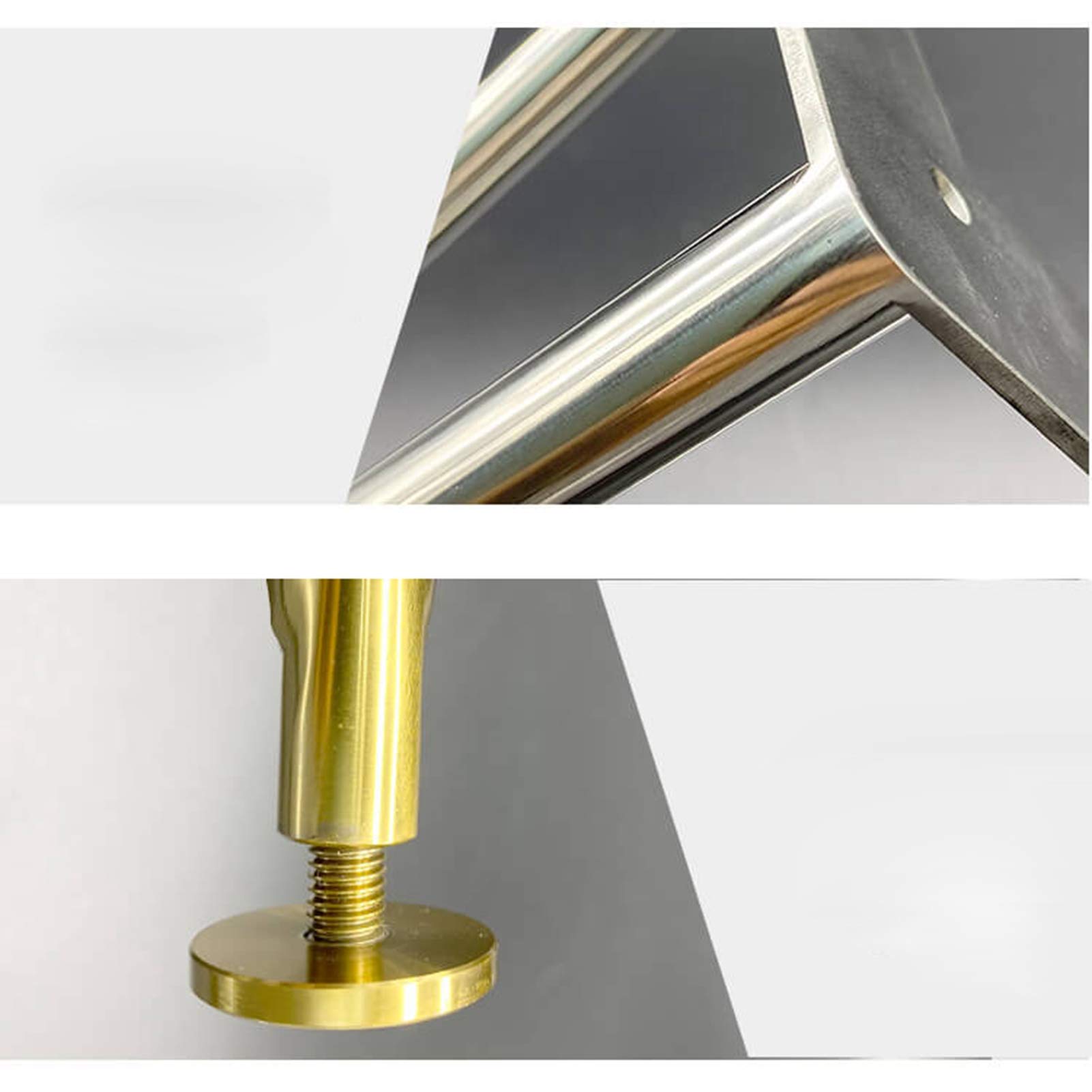 Patas de mesa, patas de repuesto para muebles, estilo horquilla, patas ajustables de metal resistentes, patas de soporte triangulares, para mesa de comedor, escritorio, armario, mesa de centro o mesi