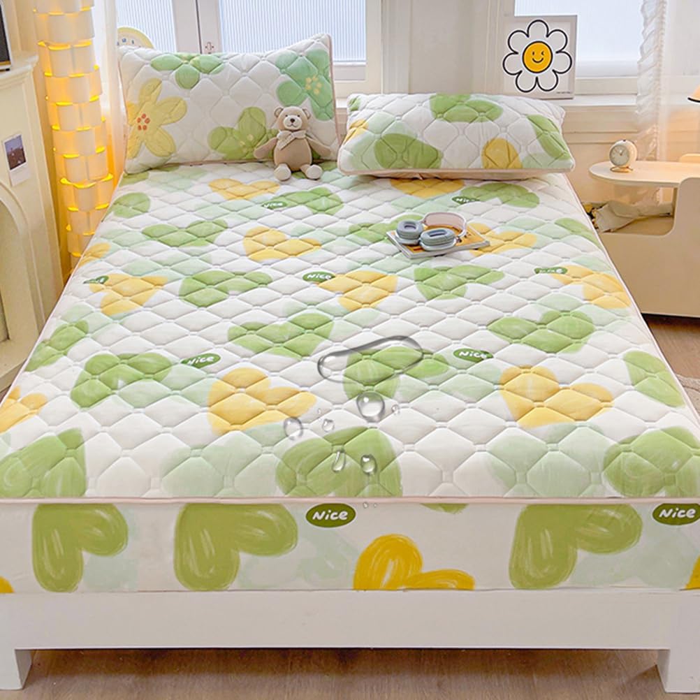 A,120 * 200cmFULL,LDLCYCN Waterproof Mattress Protector Queen King Full Soft Mattress Cover Dustproof Fitted Sheet with 360° Elastic Band Breathable Mattress Pad Cover with 11 in Deep Pocket
