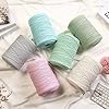 GOHOHOF Macrame Cord 3mm x 546yards Natural Macrame Cotton Rope Colored Macrame Rope Soft Cotton Cord Macrame Supplies Craft Rope Macrame Yarn for Plant Hanger Wall Hanger Dreamcatcher(Lake Green) #3