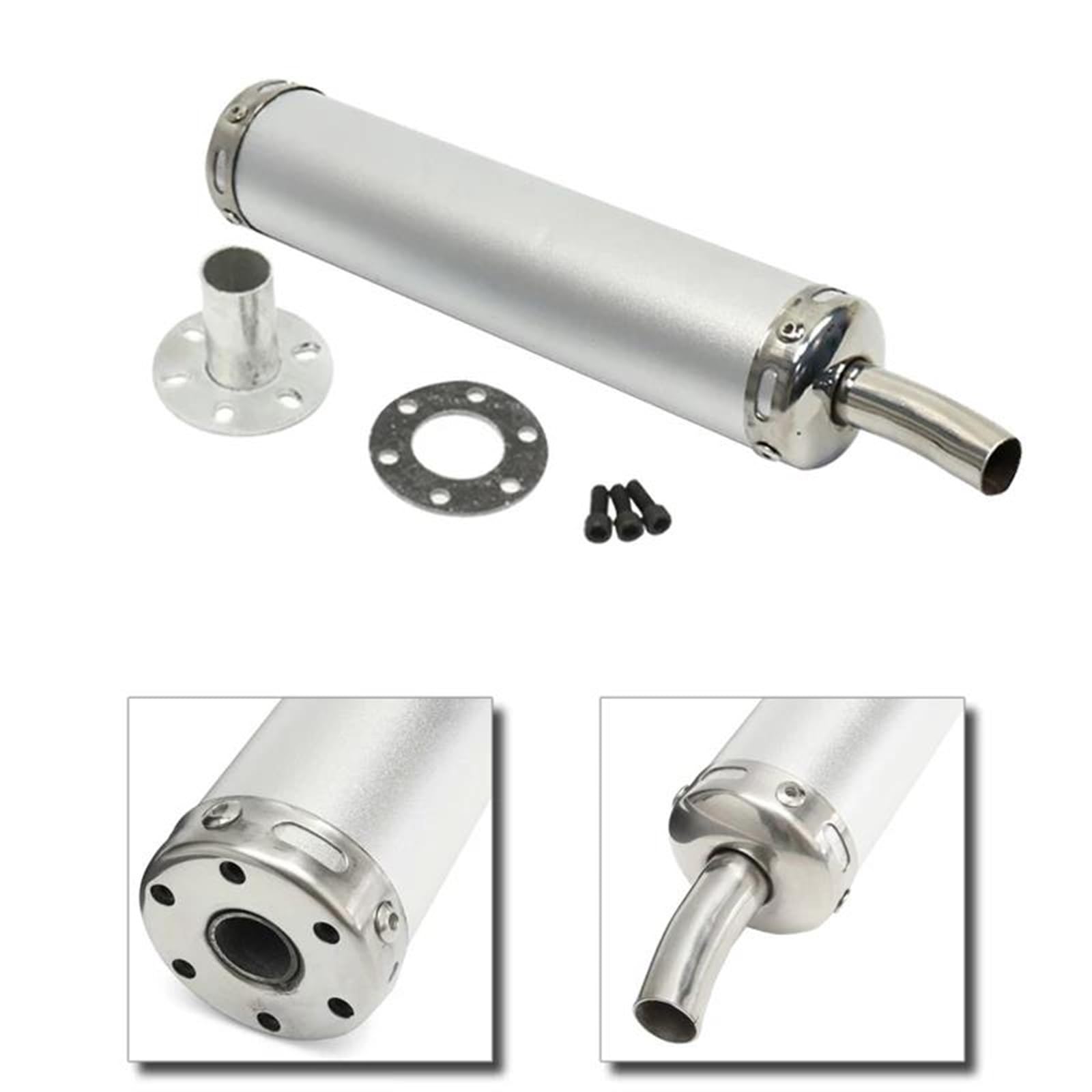 Escape Moto para Suzuki 290mm silenciador de Escape para Motocicleta Tubo de Escape Tubo Trasero silenciador Motocross Dirt Pit Street Bike Scooter Moto Silenciador