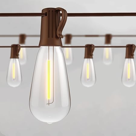 Amazon.com : 20Ft Outdoor ST40 LED String Lights with 22 Shatterproof ...