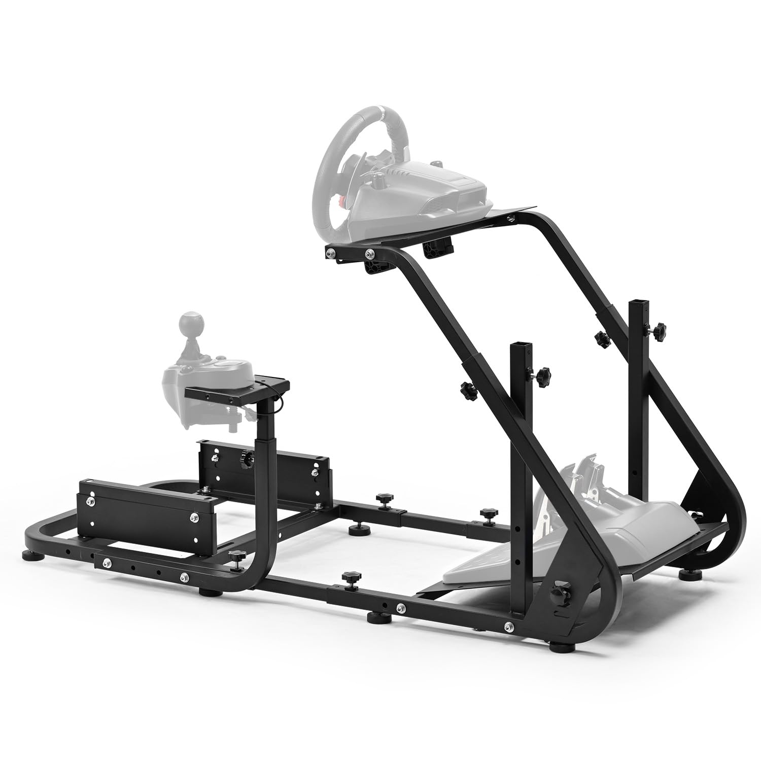 Minneer Racing Simulator Cockpit passend für Logitech G923 G29 G920, für Thrustmaster T248PS T248XBox T300RS GT Steering Wheel Stand Height Adjustable Wheel Pedals Not Included