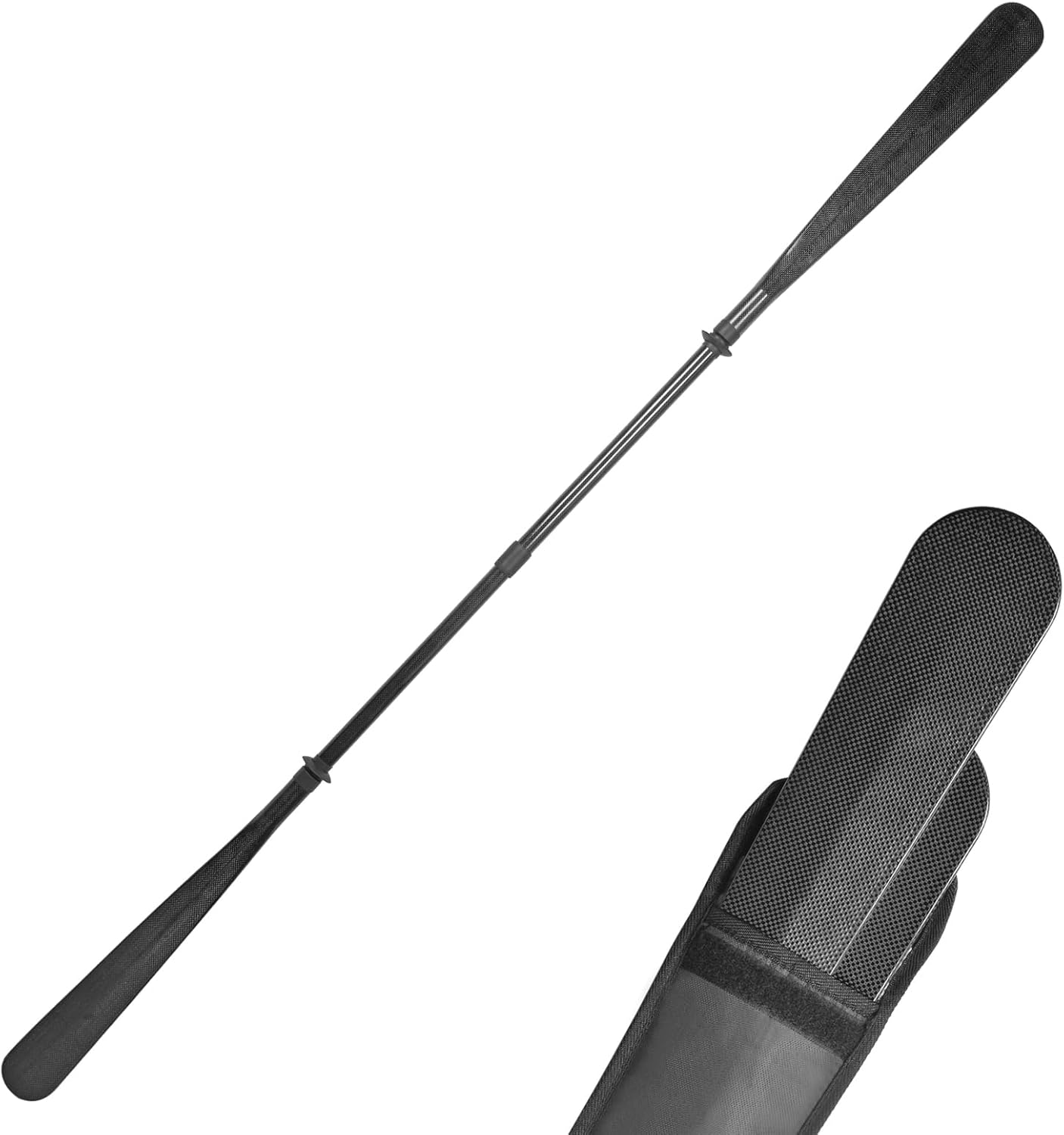 Kayak Paddle Lightweight Full Carbon Fiber Greenland Paddle with Paddle Bag, 2-Piece, Floating Adjustable Greenland Kayak Paddles 220-230 cm/86-90 Inches Kayak Paddle Lightweight Full Carbon Fiber Greenland Paddle with Paddle Bag, 2-Piece, Floating Adjustable Greenland Kayak Paddles 220-230 cm/86-90 Inches