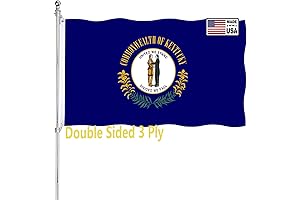 Kentucky Flag 3x5 Outdoor - Durable Canvas Header and 2 Brass Grommets