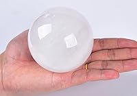 Vista 148 de AMOYSTONE Bola de aventurina azul Natural Cuarzo Cuarzo Cristal Esfera Piedra Bola con Base de Madera