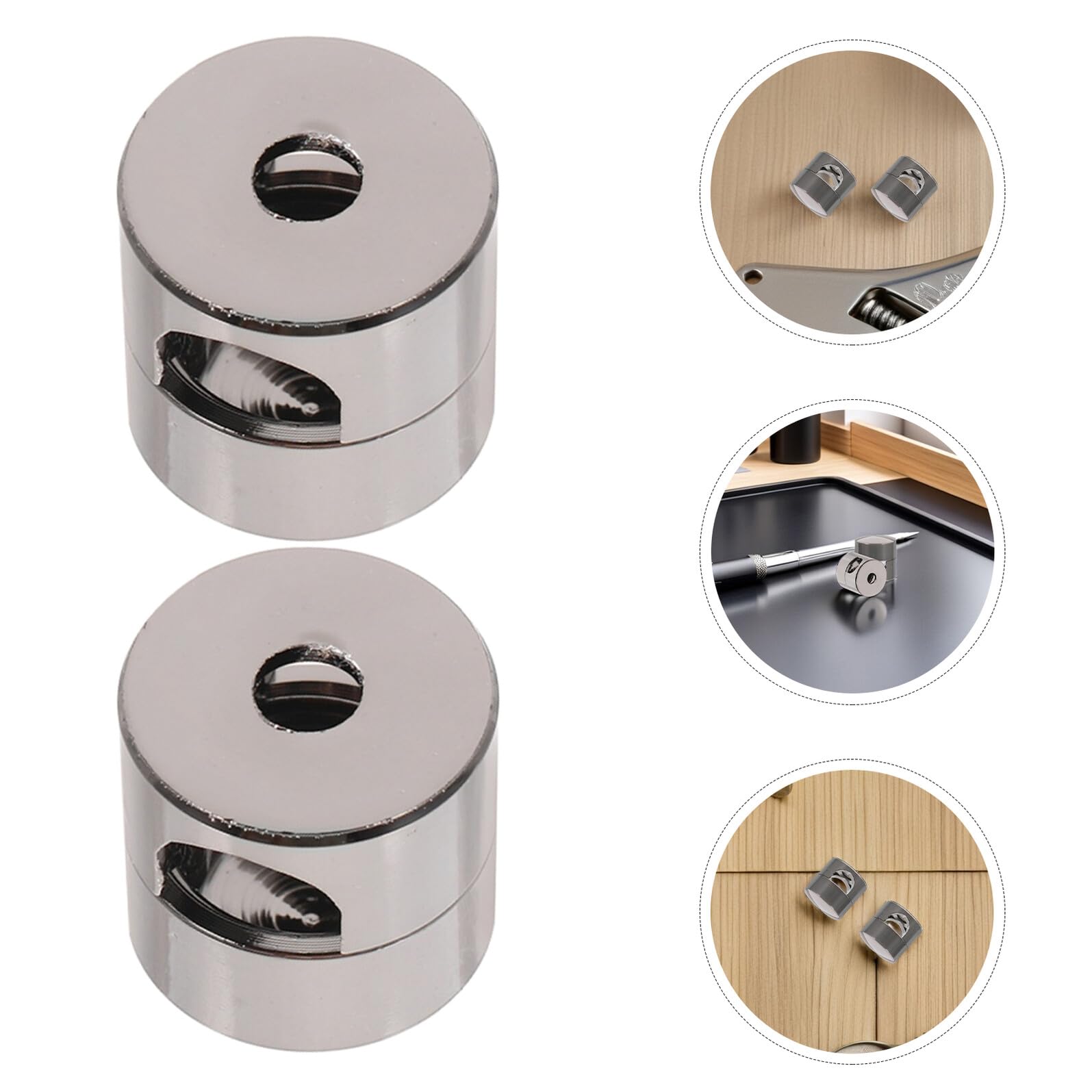 Soportes de Anclaje de Cable Vintage de Aluminio Negro, Clips Ajustables para Lámparas Colgantes, Juego de 6