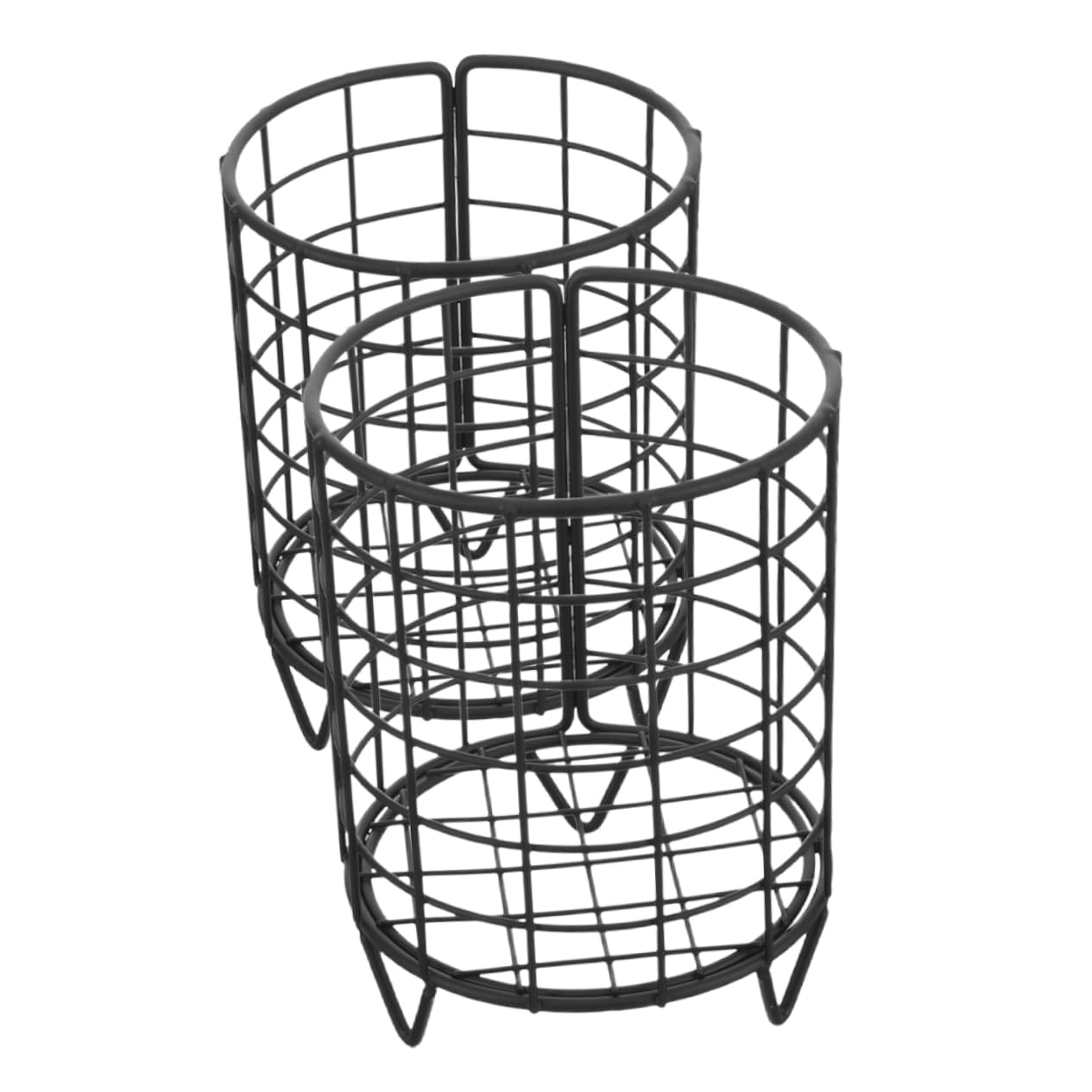 Toddmomy Distributeur de Foin en Fer Noir pour Lapins et Chinchillas, Mangeoire Stable et Solide, Lot de 2 Pièces pour Usage Quotidien en Cage