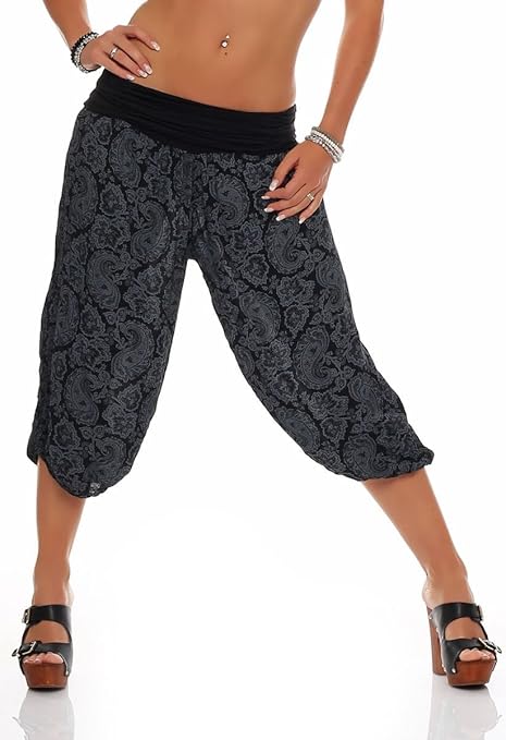 Pantaloni Dhea Donna Pantaloni Harem Donna Malito - Aladdin Baggy Con Stampa Mandala Made In Italy Pantaloni Baggy Donna Taglia Unica