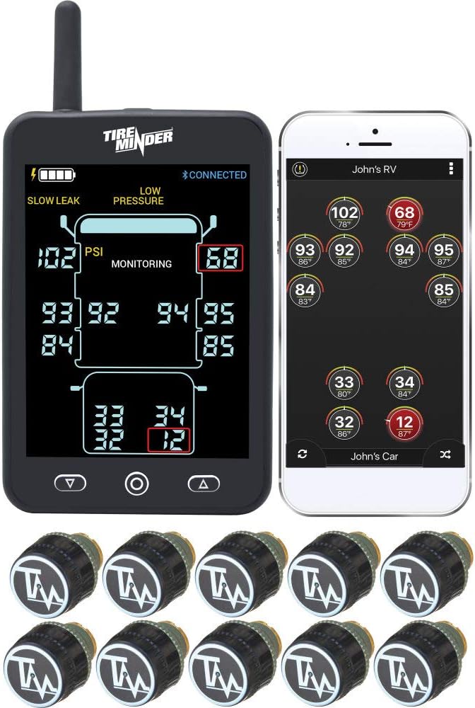 TireMinder A1AS RV TPMS with 10 Transmitters