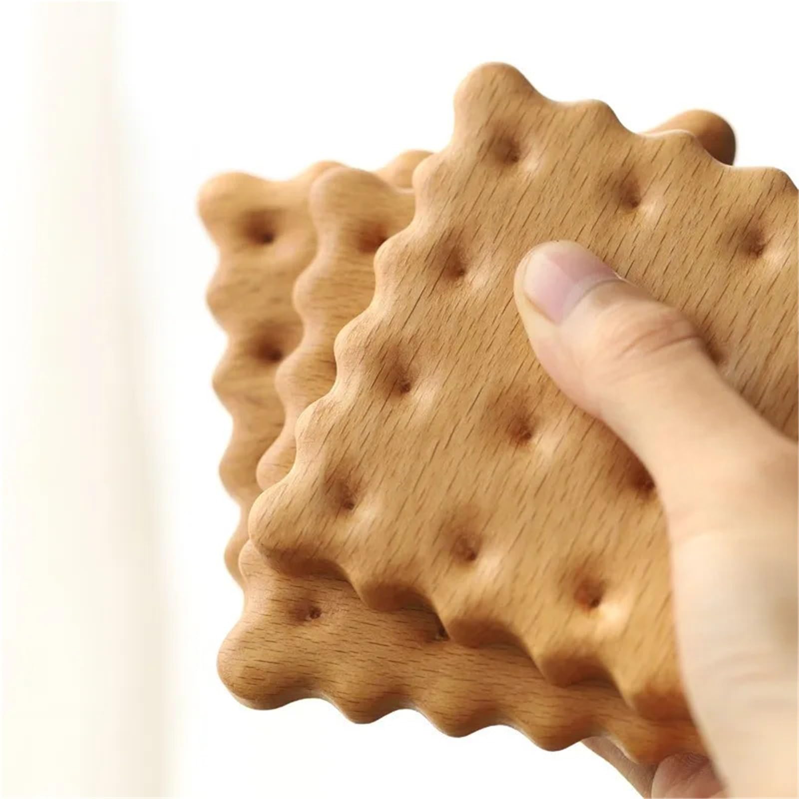 sous-Verres décoratifs en Bois résistants à la Chaleur, 4 pièces, Tapis for Tasses de café et thé, Dessous Verre antidérapants for pour La Maison Le Café(Brown)