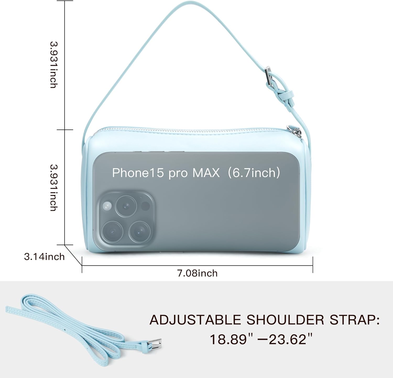 Hobo Crossbody Bags For Women,Vegan Leather Barrel Bag For Ladies,Designer Mini Pruse With Adjustable Strap - Image 5