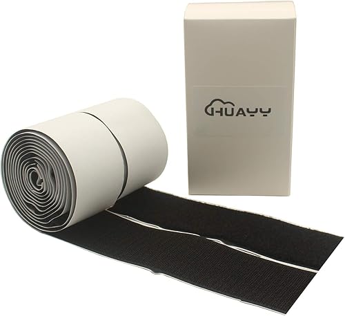 HUAYY 2 pulgadas de ancho y 2 yardas de largo, hojas autoadhesivas estilo gancho y bucle, parche de nailon con pegamento súper adhesivo, tiras,