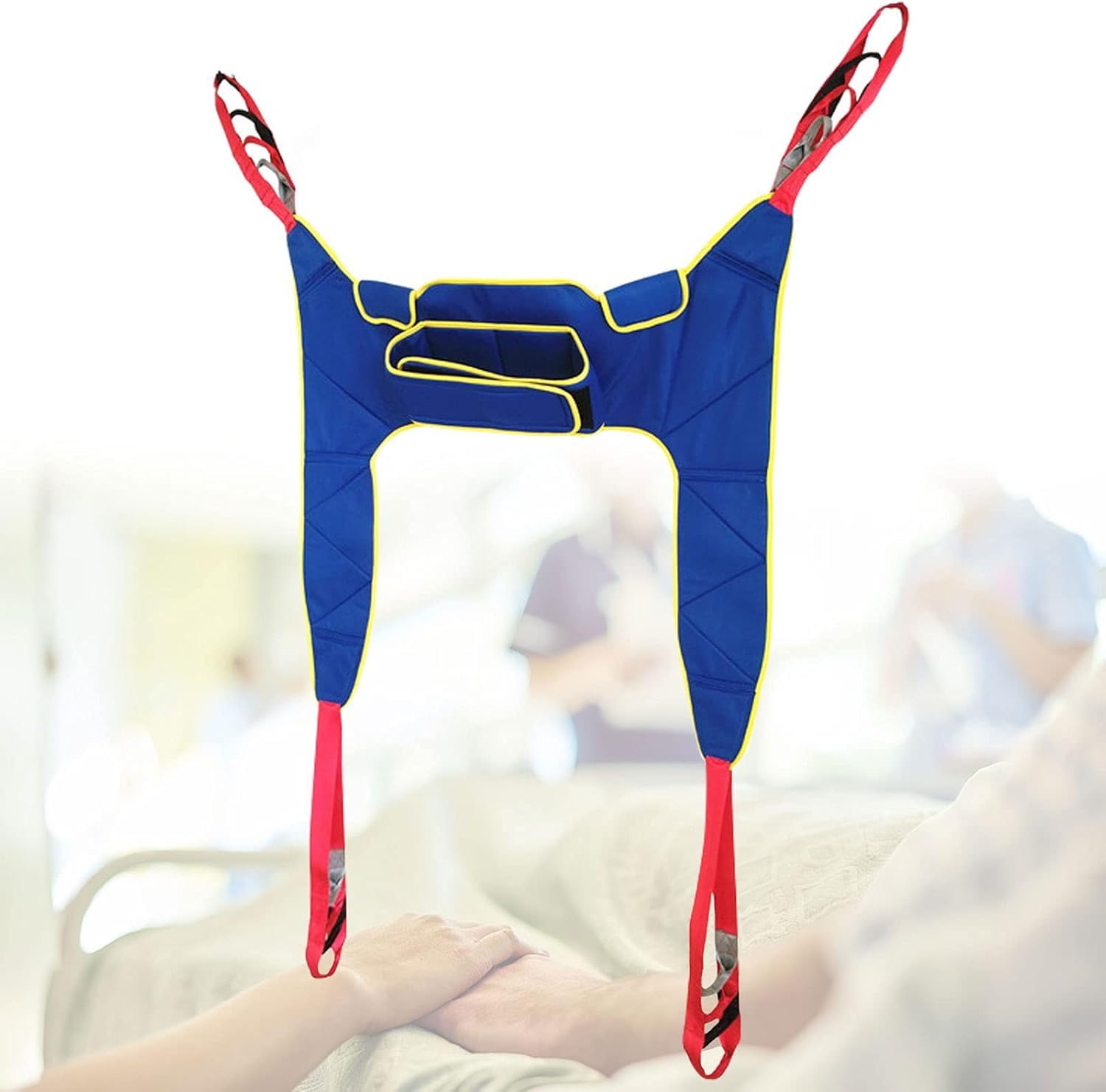 Arnés para grúa ajustable de cuerpo completo con cinturón de protección lumbar para transferencias