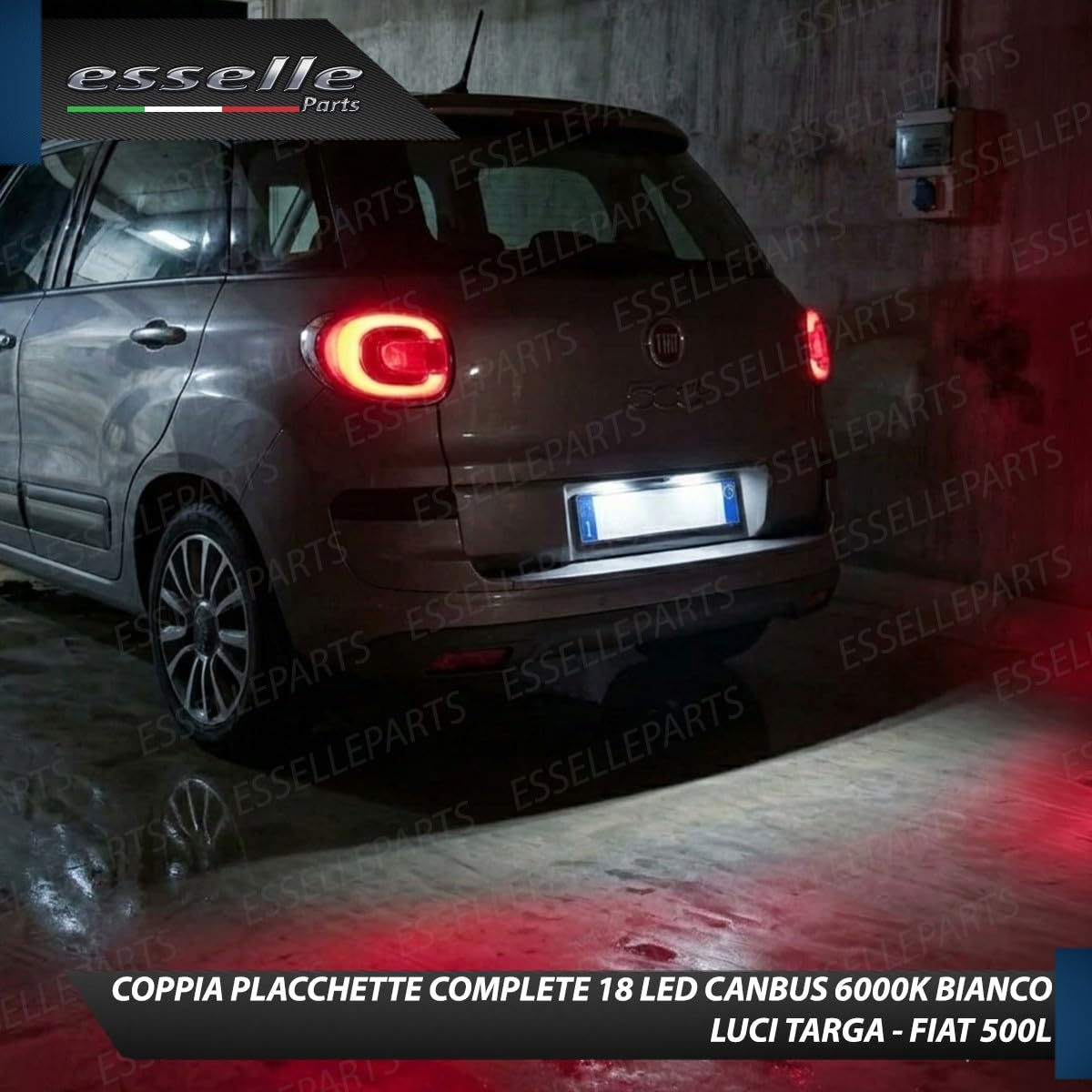 Placchette Luci Targa LED Compatibili con Fiat 500L, Tipo, Jeep Renegade 18 SMD CANBUS 6000K Bianco Ghiaccio Plug & Play Nessun Errore