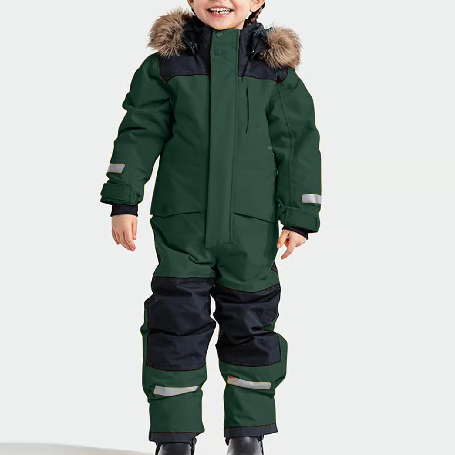 Toddler Snow Suit Boys One Piece Waterproof Windproof Snowsuit Kids Girls Outdoor Winter Snowboarding Ski Suits