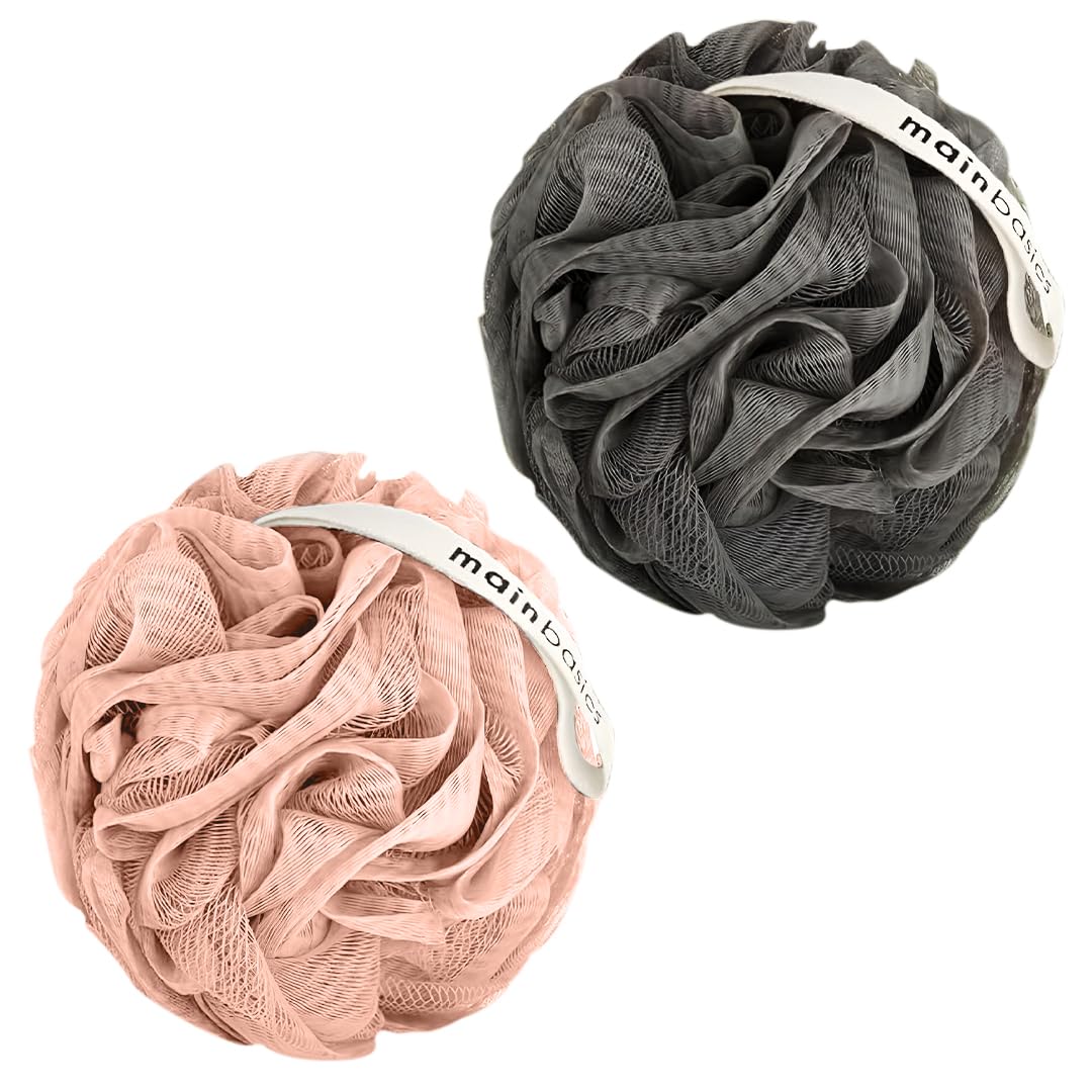 Bath Sponge Shower Loofahs, Soft Mesh Loofah Sponge Natural Body Scrubber Exfoliator, Shower Puff Bathroom Accessories for Women & Men, Multi Color, Pack of 2 (Assorted)-image-30