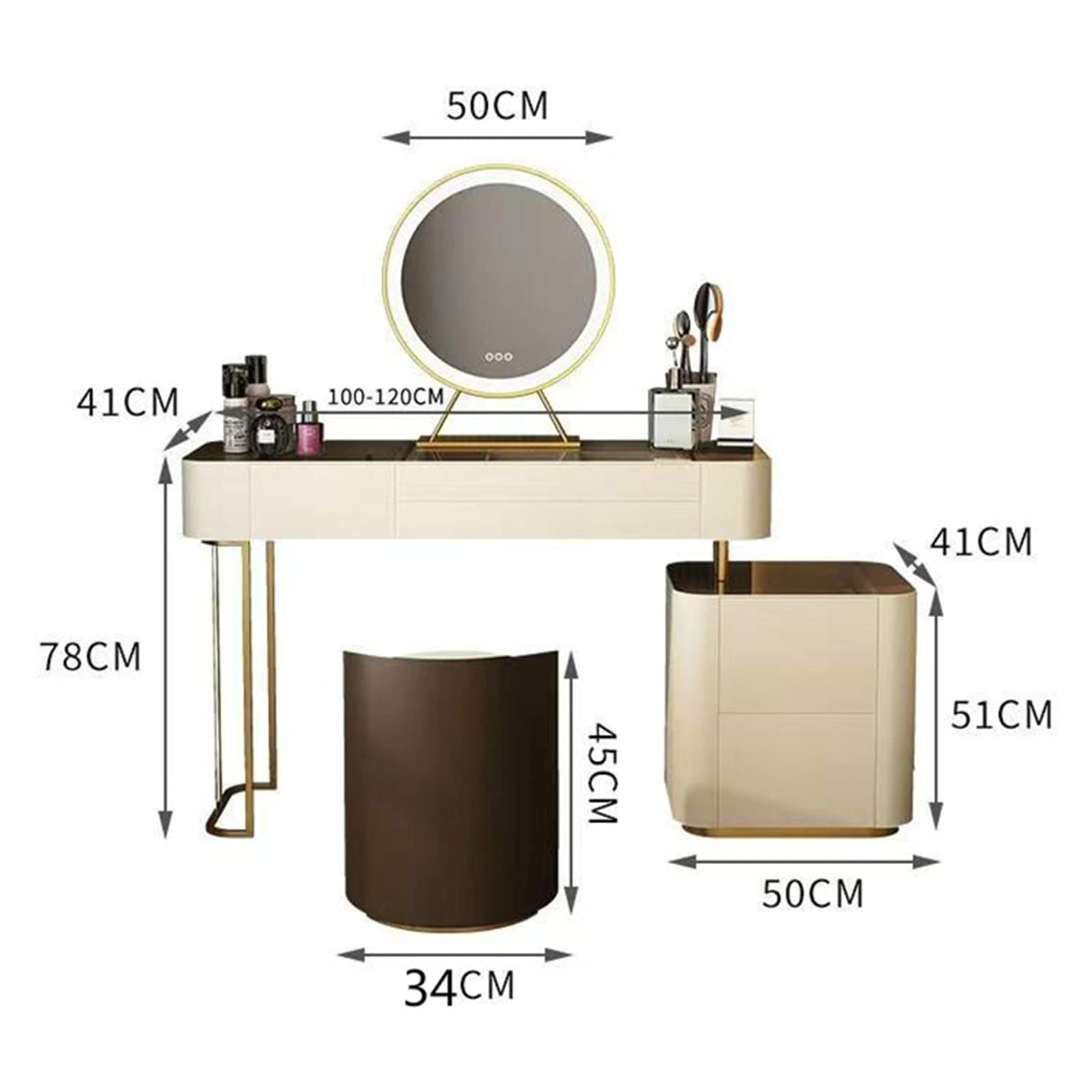 Amazon｜化粧台デスク寝室、ヴィラ、ドレッサー、モダンなミニマリスト