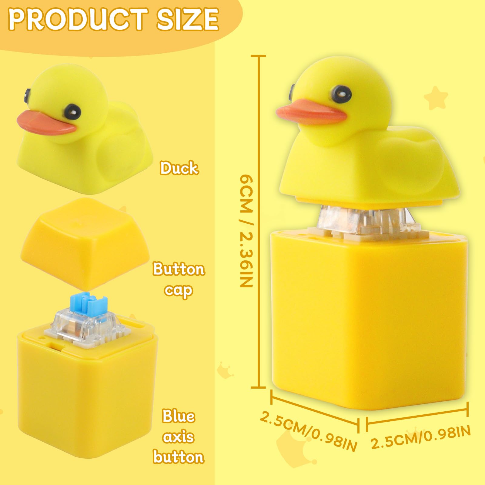 Amazon.co.jp: Quacking Duck キーボードキーチェーン ダッキー