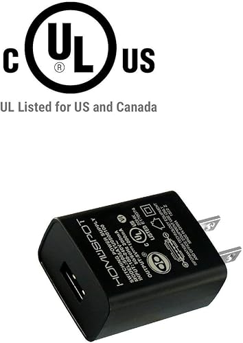 Miniatura 2 de Cargador de pared USB certificado UL Fuente de alimentación 5v1A (1000mA) Adaptador de corriente de viaje portátil universal Bloque de enchufe de