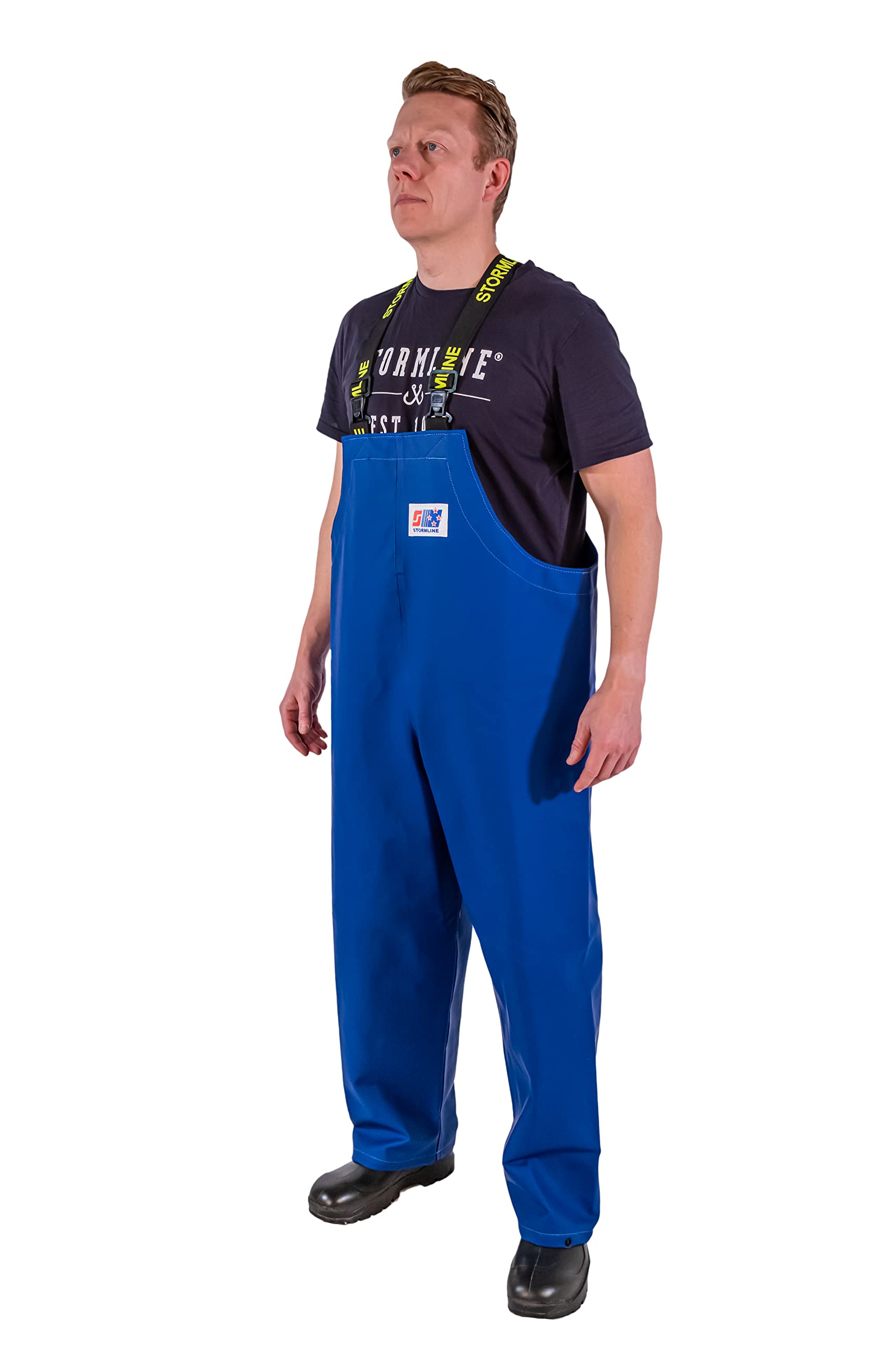 Stormline Stormline Stormtex 669 - Pantalón de trabajo impermeable de PVC de peso medio de 500 g/m² para agricultura, construcción, horticultura, ropa de trabajo, pesca, pesca y pesca - azul o verde