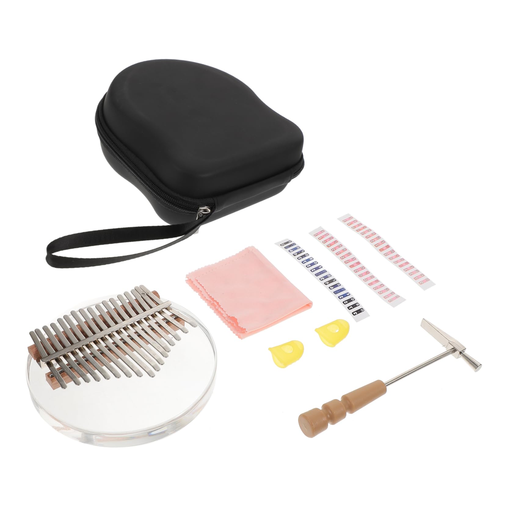 ERINGOGO Mini Crystal Piano Portable 17 Note Thumb Piano for Travel and Learning Music