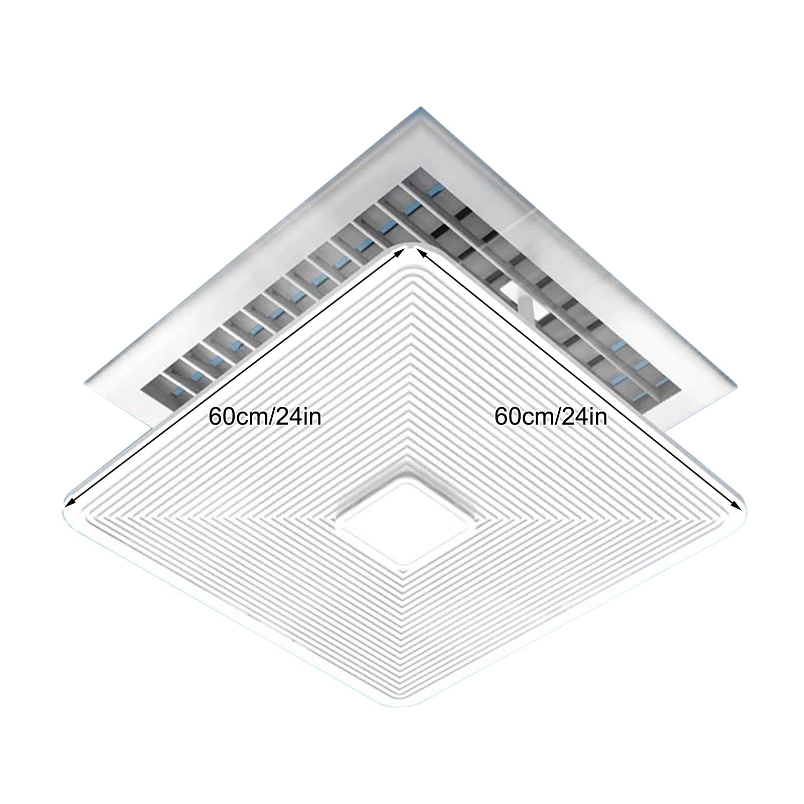Deflettori Condizionatore, Deflettore Condizionatore Universale in Plastica PP, Protezione Antivento Anti-Soffio Diretto per Migliorare la Circolazione dell'Aria all'Interno.(60cm/24in)