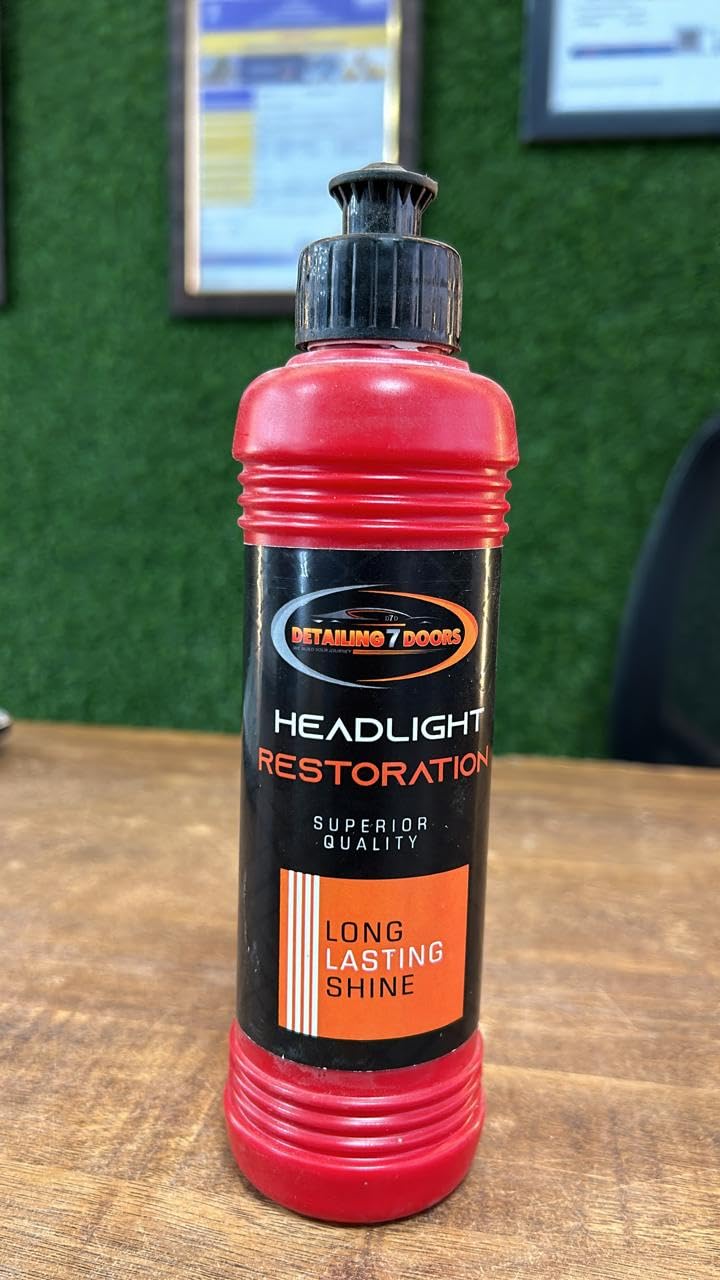 Halogen Headlight Lens Long Lasting High Gloss & Shine Restoration Cleaner Kit for All Cars 480 ml Pack of 2-image-15
