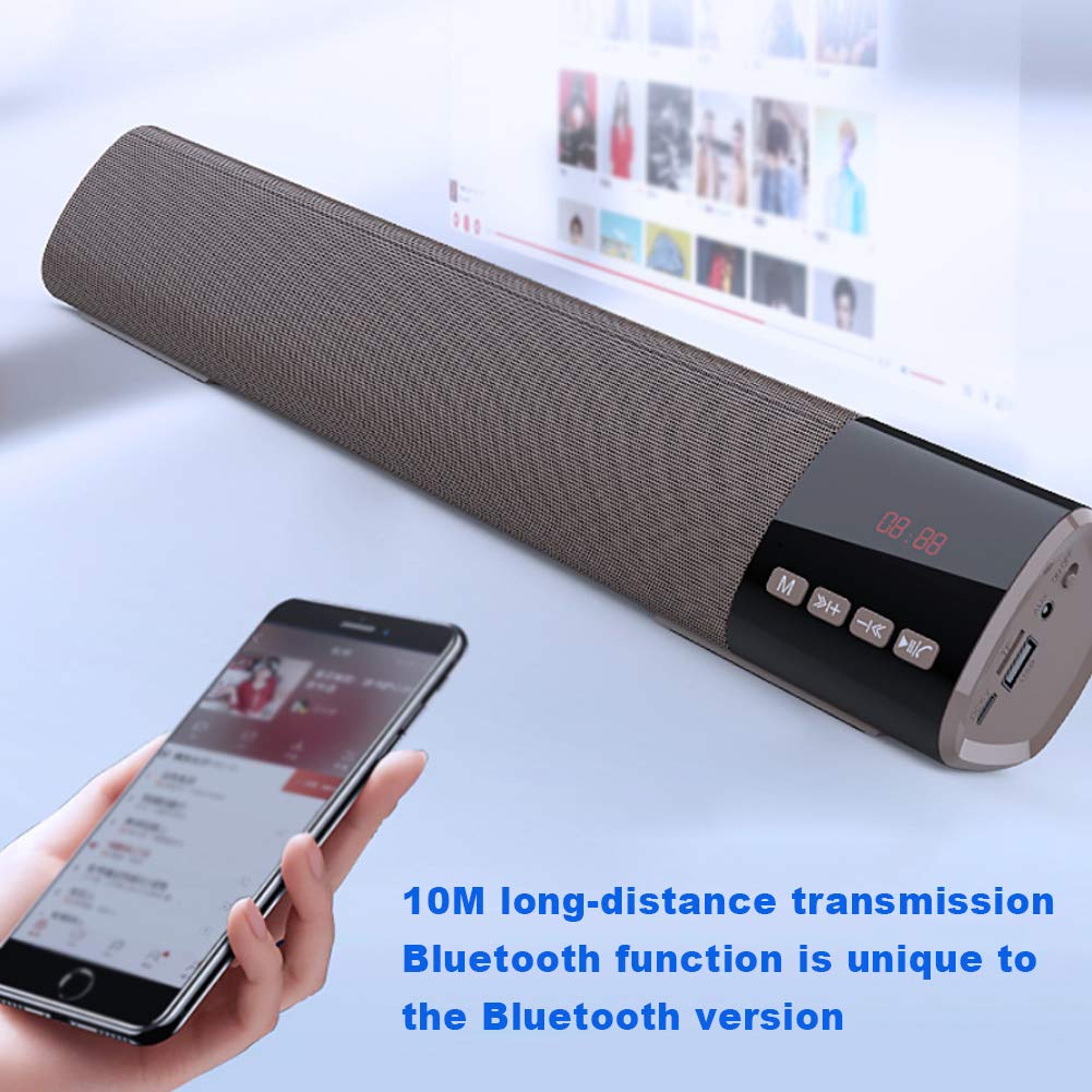 LXLTLB Mini Barra Sonido Altavoz Exterior Sonido Envolvente Estéreo 3D el Cuerpo Pequeño No Ocupa Espacio en el Escritorio Bluetooth 5.0, Conexión Automática, Distancia de Conexión de 10 Metros,Rojo