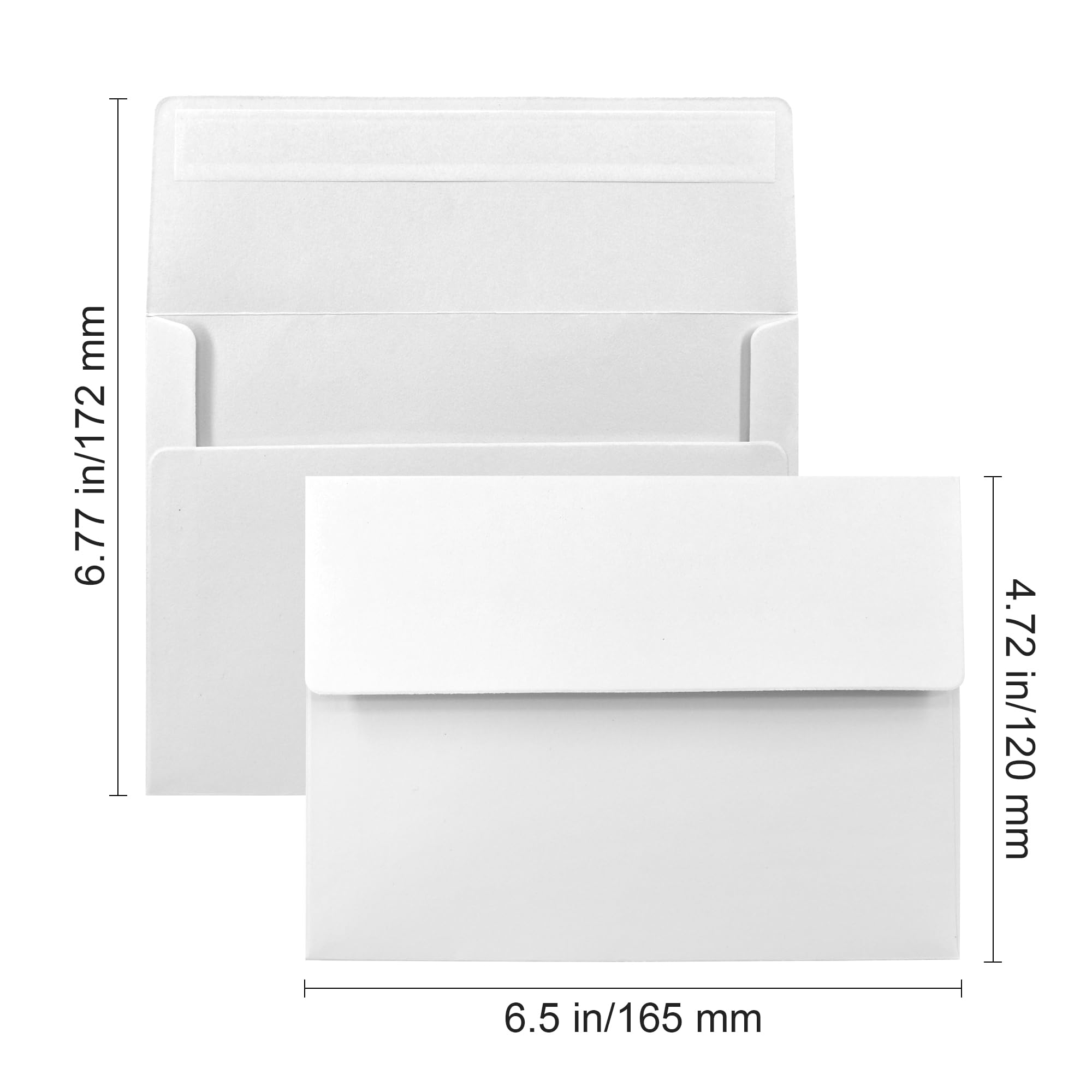 VANRA 150 Pack A6 Invitation Envelopes for 4x6 Greeting Cards Self Seal A6 White Envelopes Bulk Gummed Flap for Wedding Invitations - Image 2