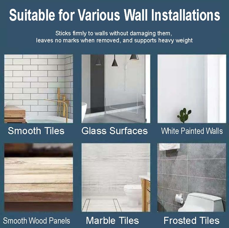 5 Soportes de Pared inalámbricos para teléfonos móviles, Soportes para Cargadores de móviles, Soportes para Ver Series en la Cocina y el baño, Apto para duchas y mesitas de Noche