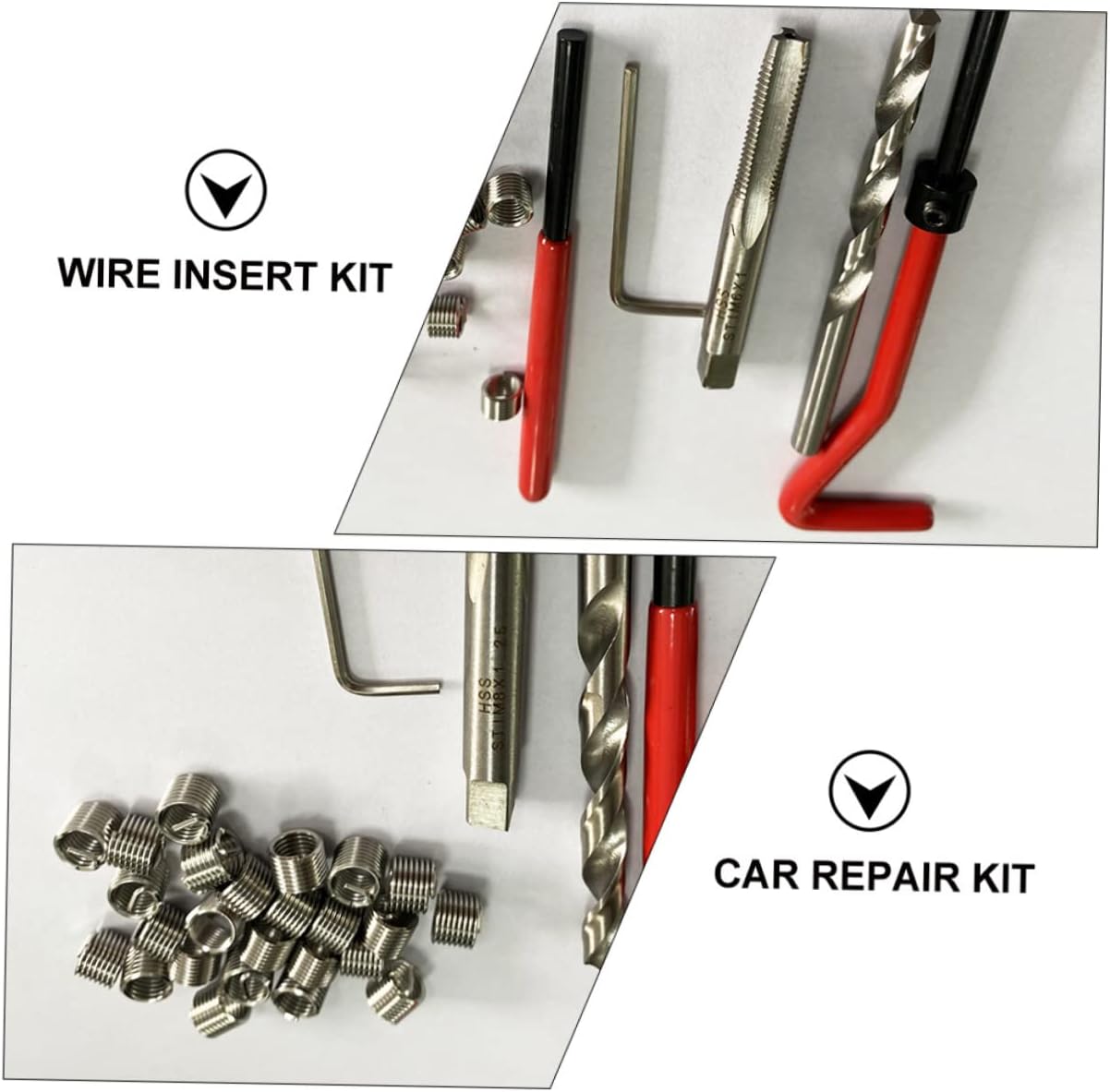 30pcs Repair Kit for Stripped Threads Durable Thread Repair Tool for Automotive Engine Maintenance