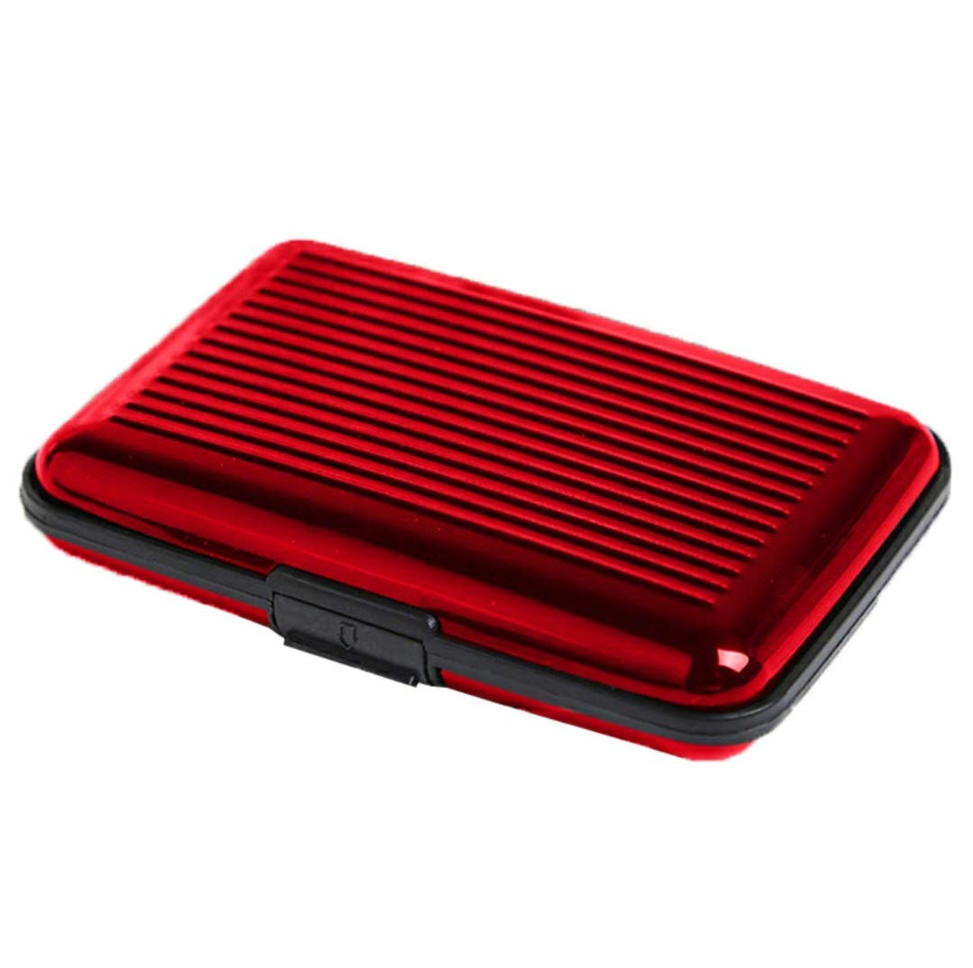 6 Slots RFID Blocking Aluminium Coated Credit Card Holder Wallet for Women or Men –(Red,11 x 7.5 x 1.5 cm)-image-27
