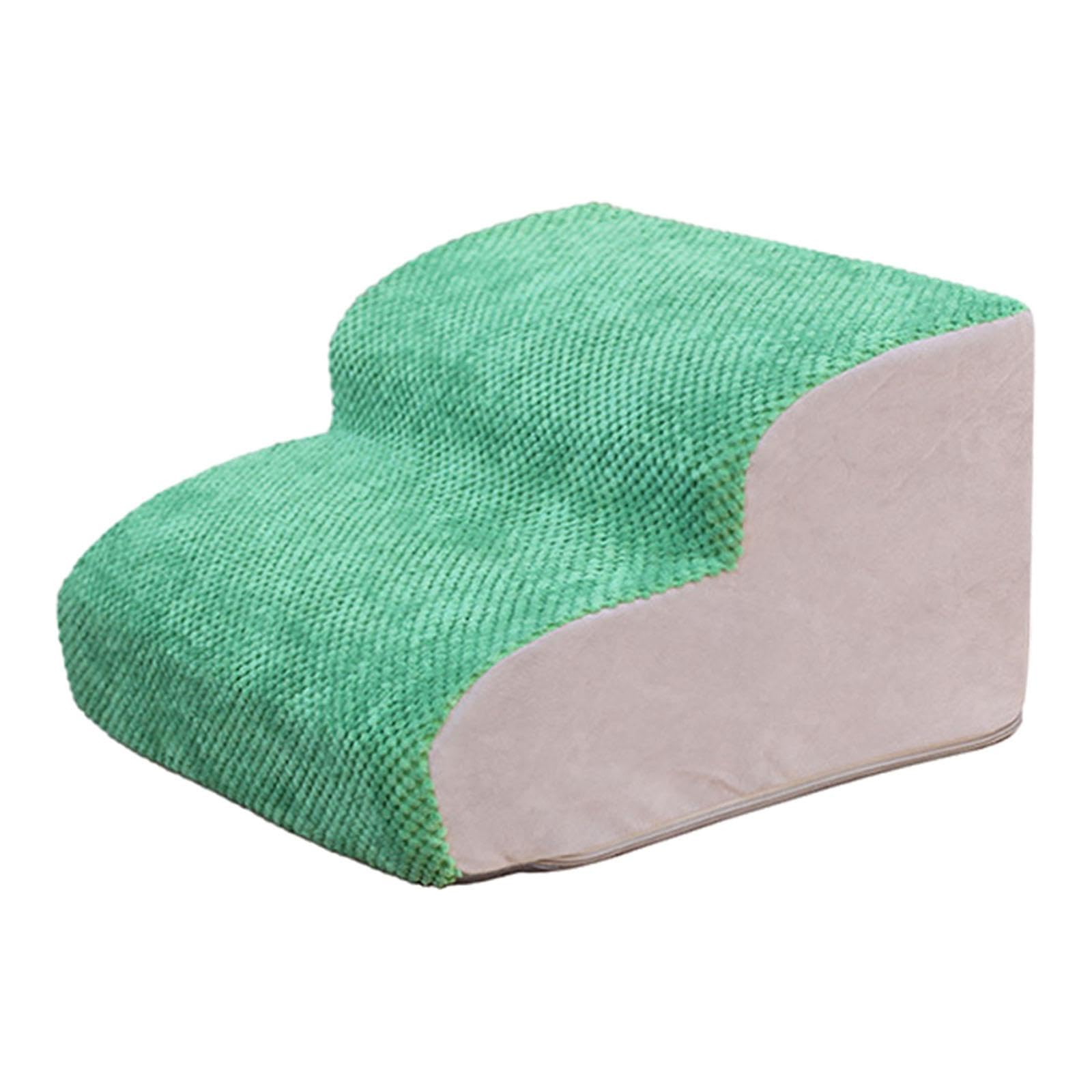 Fenteer Escalera para Perros Pequeños de 2 Niveles, Rampa Plegable, Verde